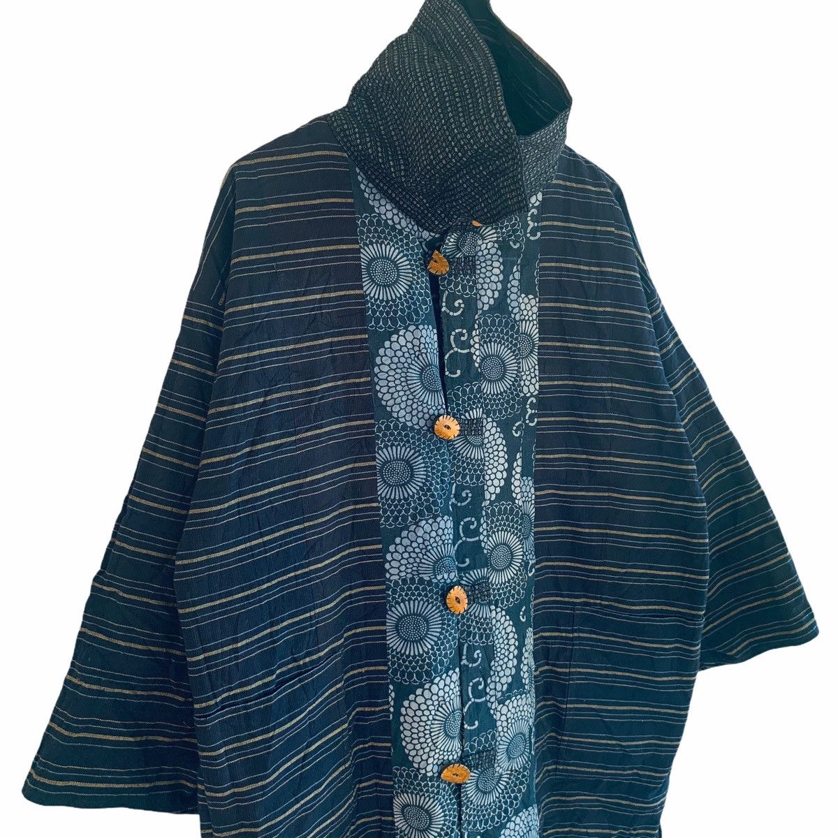 Japanese Brand Japan Indigo Kimono Styled Reversible Long Jacket Size US L / EU 52-54 / 3 - 16 Thumbnail