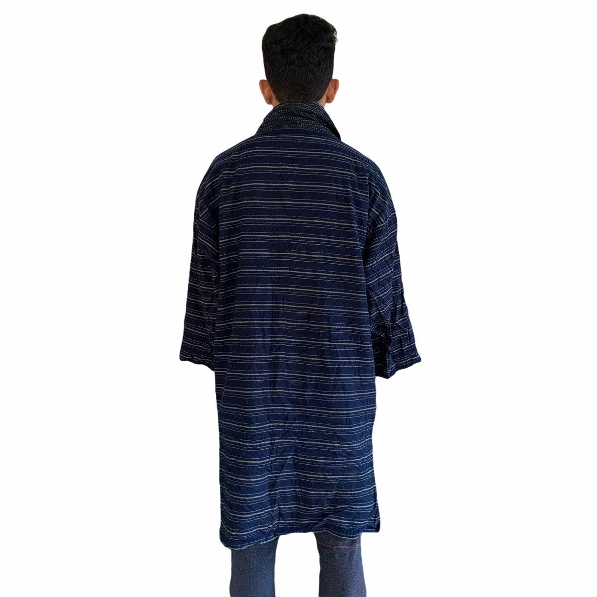 Japanese Brand Japan Indigo Kimono Styled Reversible Long Jacket Size US L / EU 52-54 / 3 - 8 Thumbnail