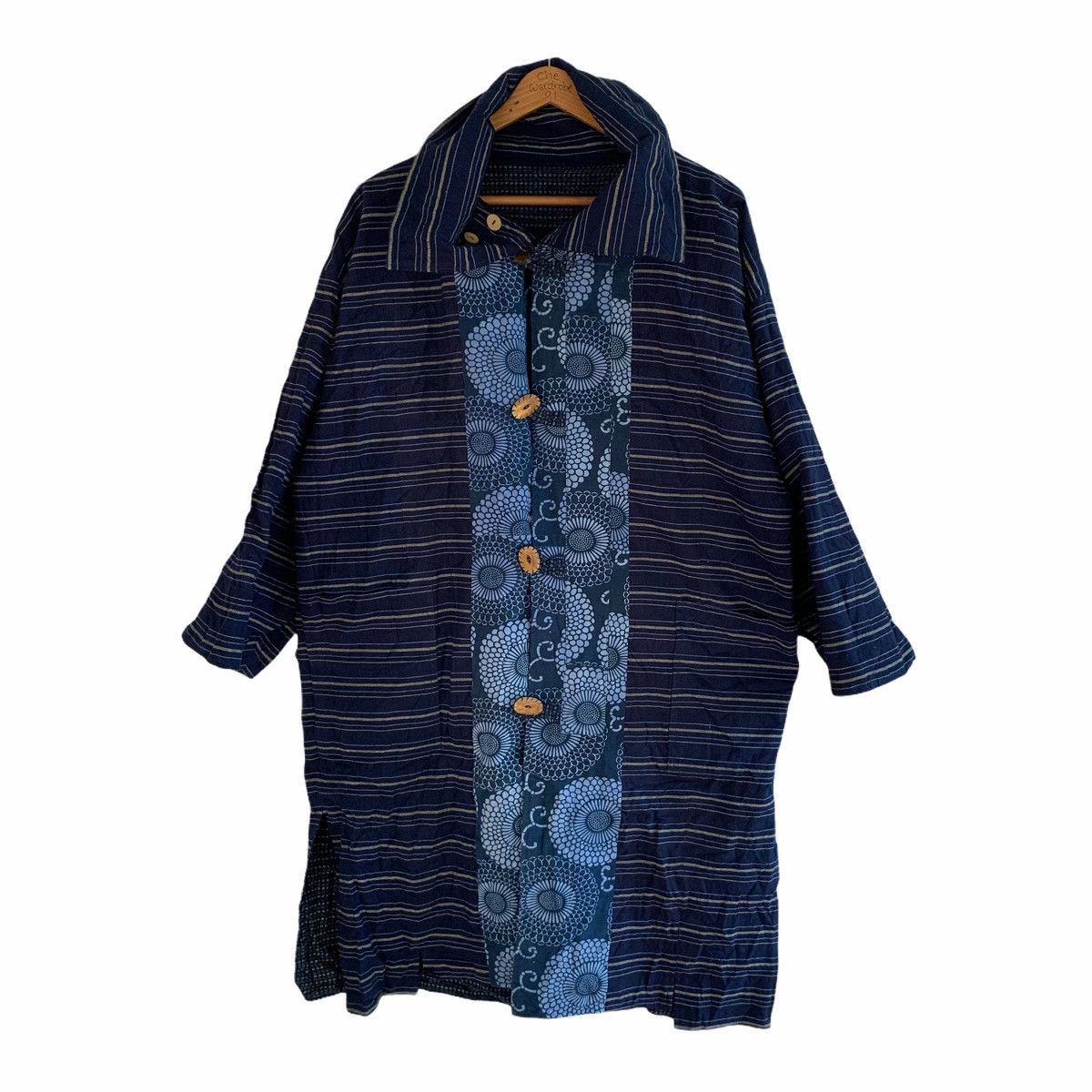 Japanese Brand Japan Indigo Kimono Styled Reversible Long Jacket Size US L / EU 52-54 / 3 - 1 Thumbnail