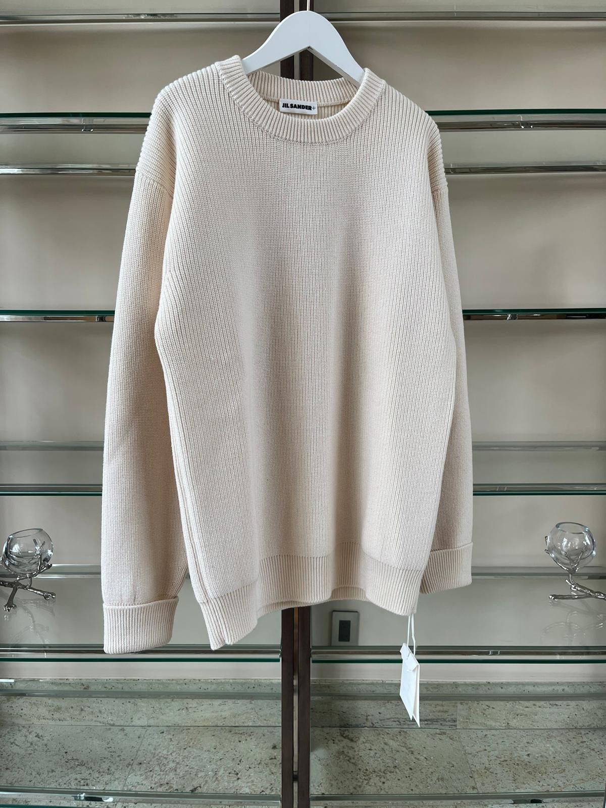 Jil Sander Ribbed Knitwear in Ivory Size US M / EU 48-50 / 2 - 3 Thumbnail