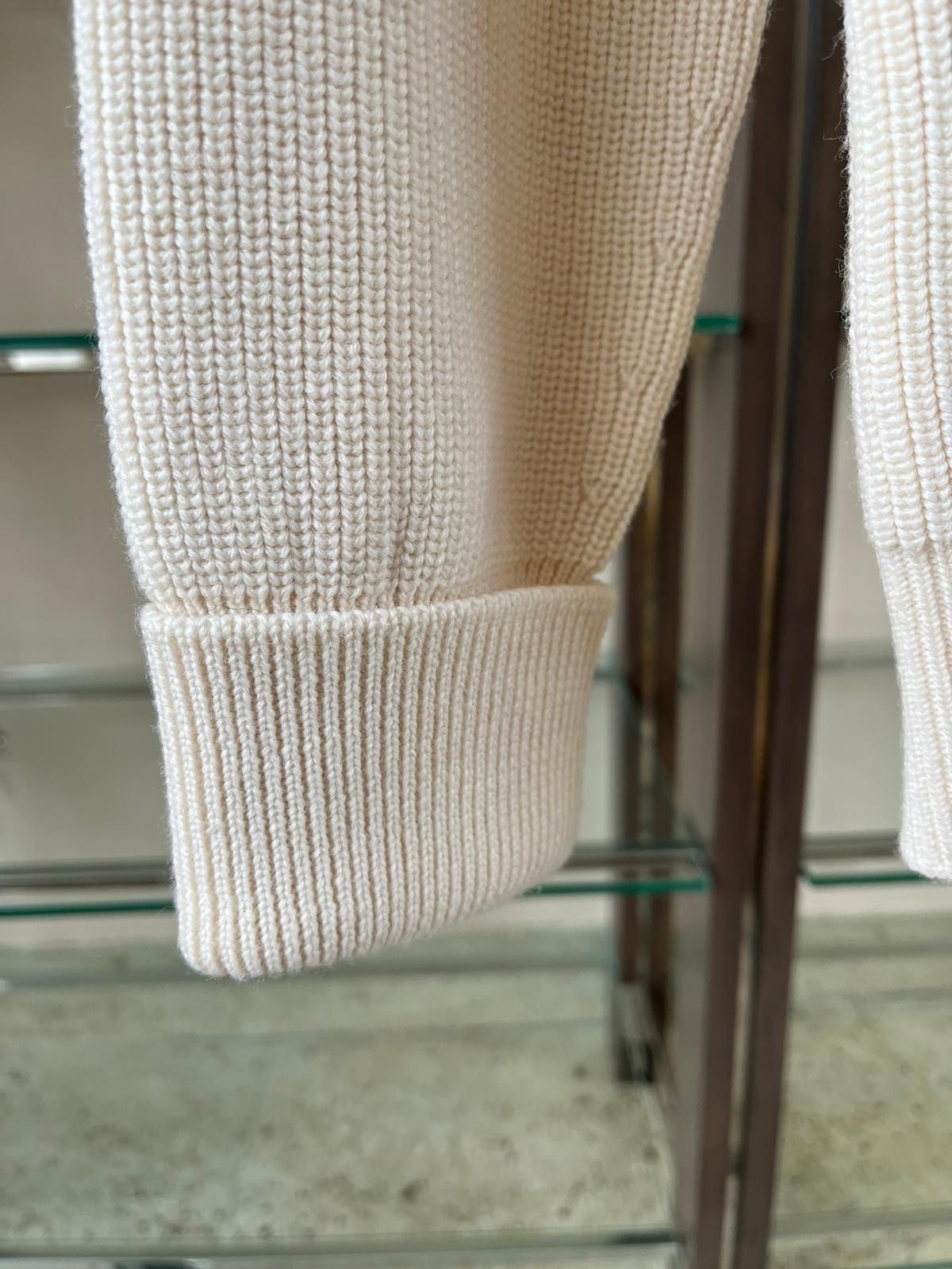 Jil Sander Ribbed Knitwear in Ivory Size US M / EU 48-50 / 2 - 5 Thumbnail