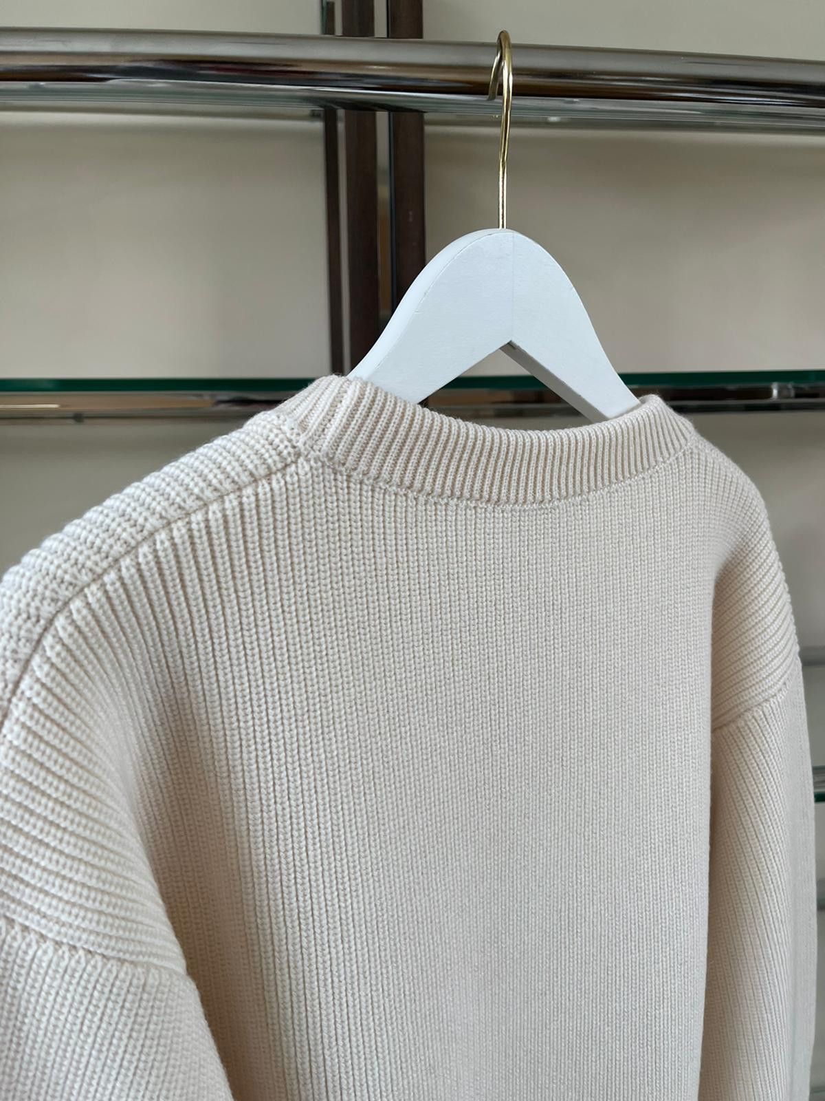 Jil Sander Ribbed Knitwear in Ivory Size US M / EU 48-50 / 2 - 13 Thumbnail