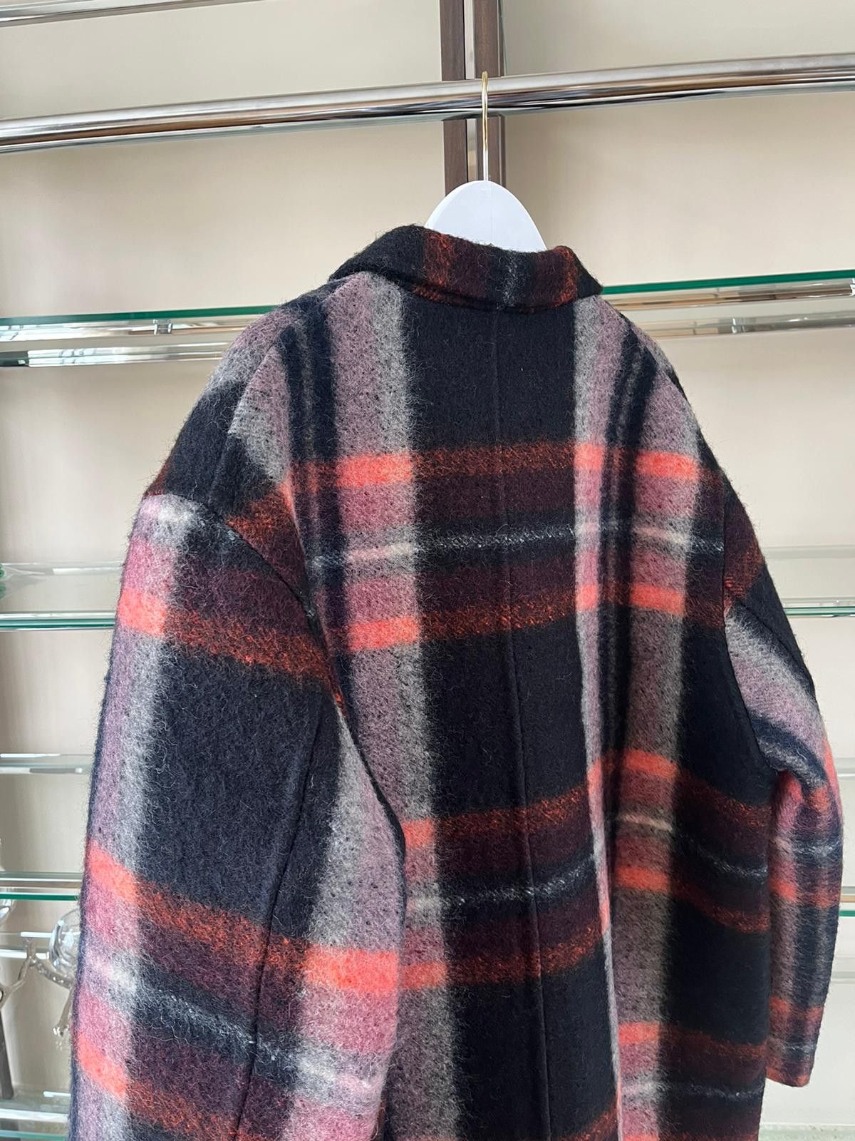 Jil Sander Long Tartan Wool Coat in Tartan / Multicolor Size US M / EU 48-50 / 2 - 14 Thumbnail