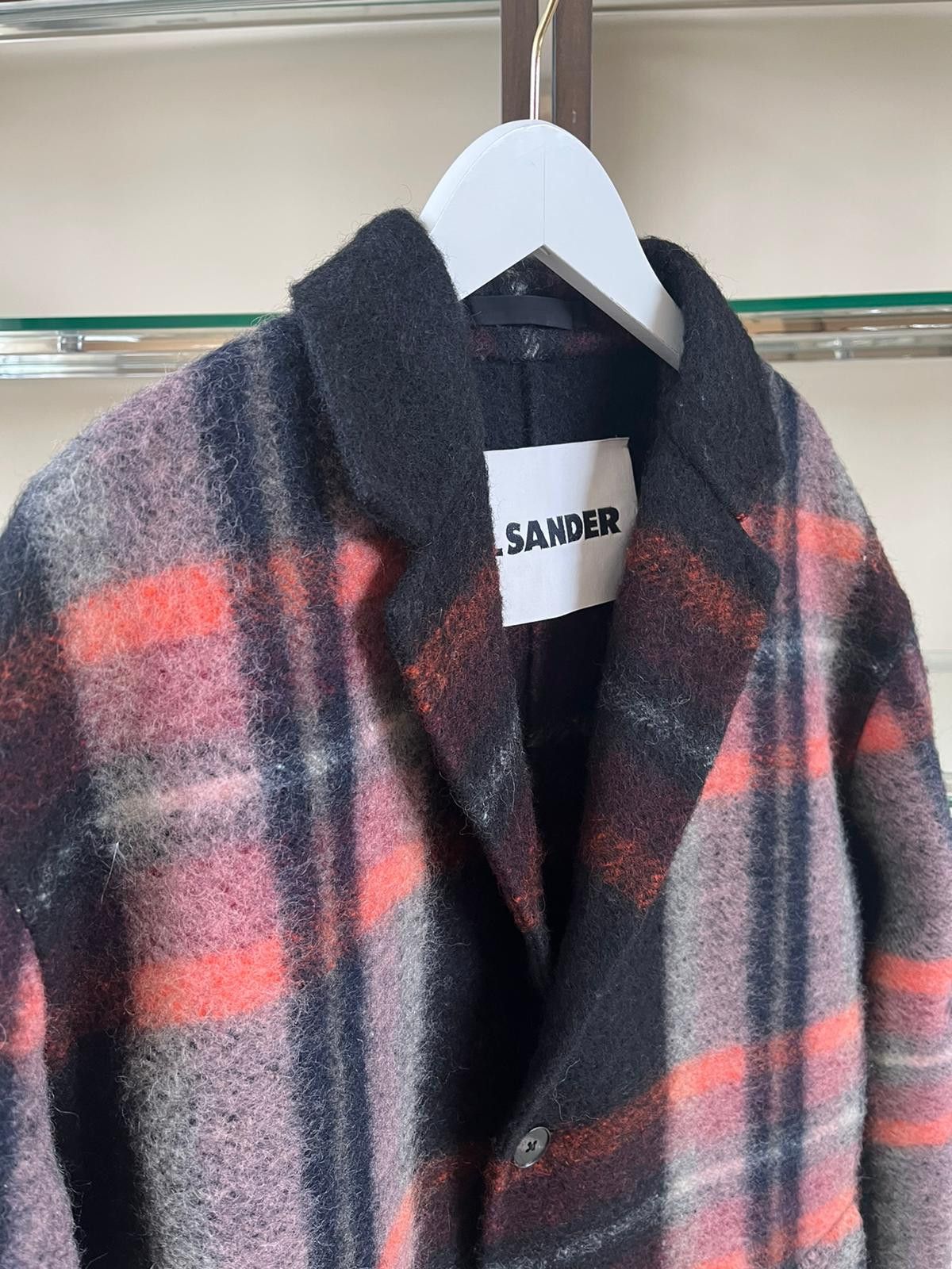 Jil Sander Long Tartan Wool Coat in Tartan / Multicolor Size US M / EU 48-50 / 2 - 7 Thumbnail