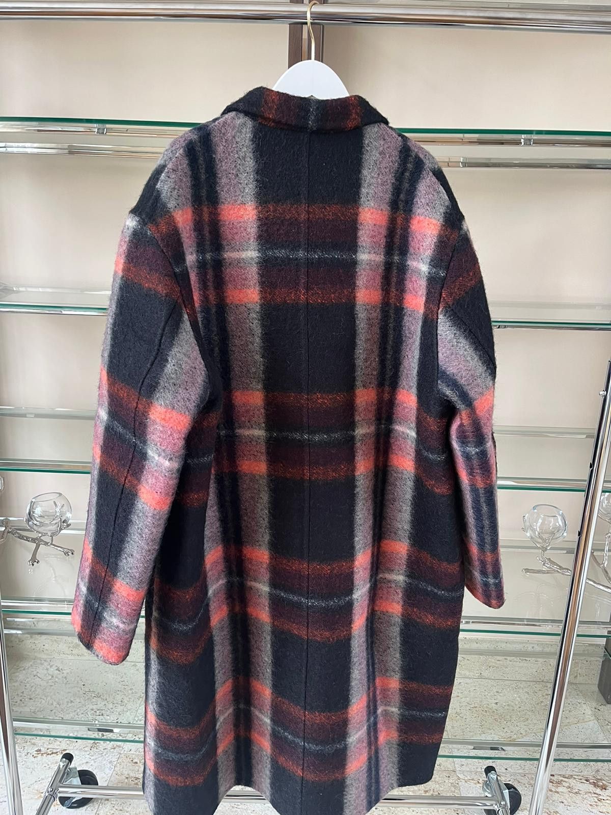 Jil Sander Long Tartan Wool Coat in Tartan / Multicolor Size US M / EU 48-50 / 2 - 13 Thumbnail