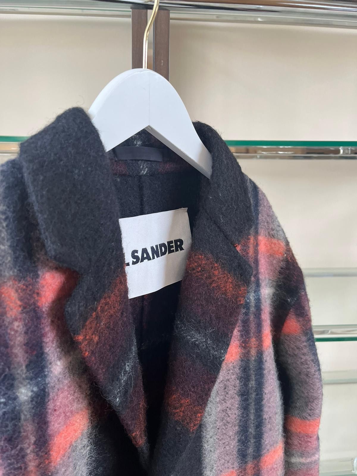 Jil Sander Long Tartan Wool Coat in Tartan / Multicolor Size US M / EU 48-50 / 2 - 6 Thumbnail