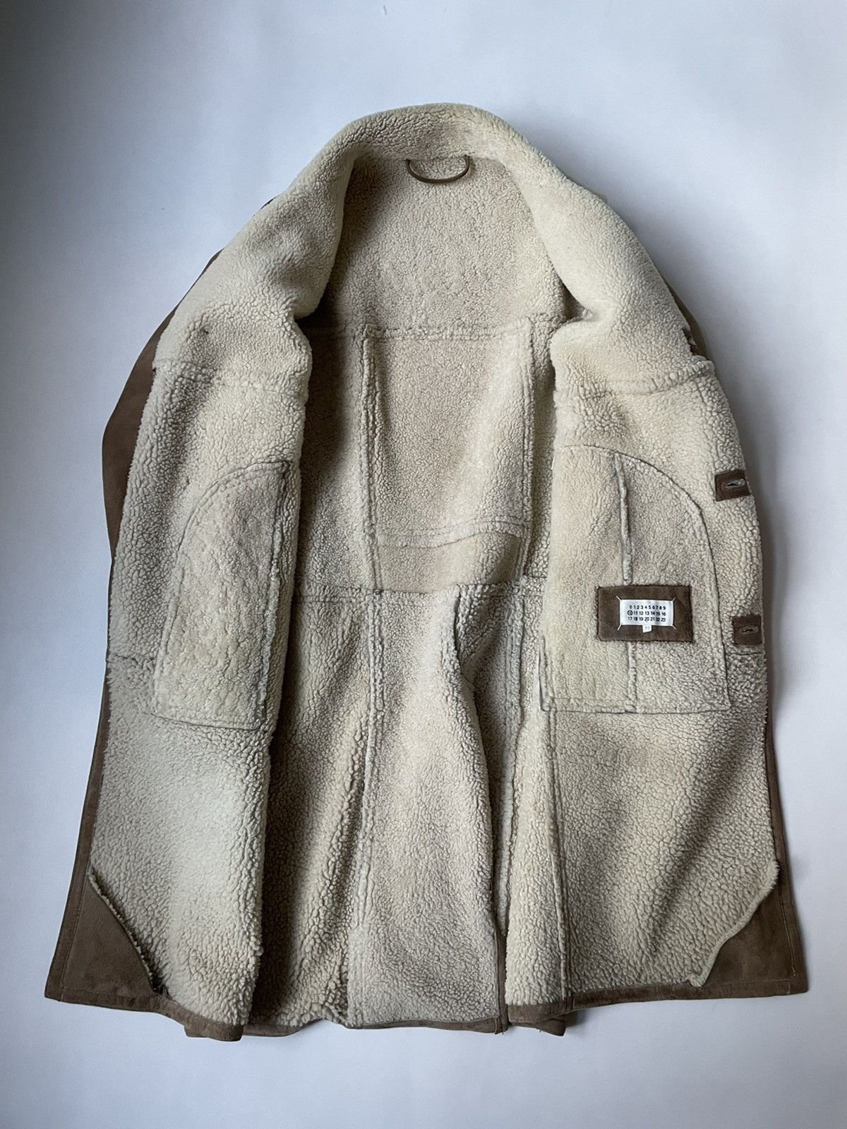 Maison Margiela Early 2000’s Tan Shearling Overcoat Size US M / EU 48-50 / 2 - 7 Thumbnail