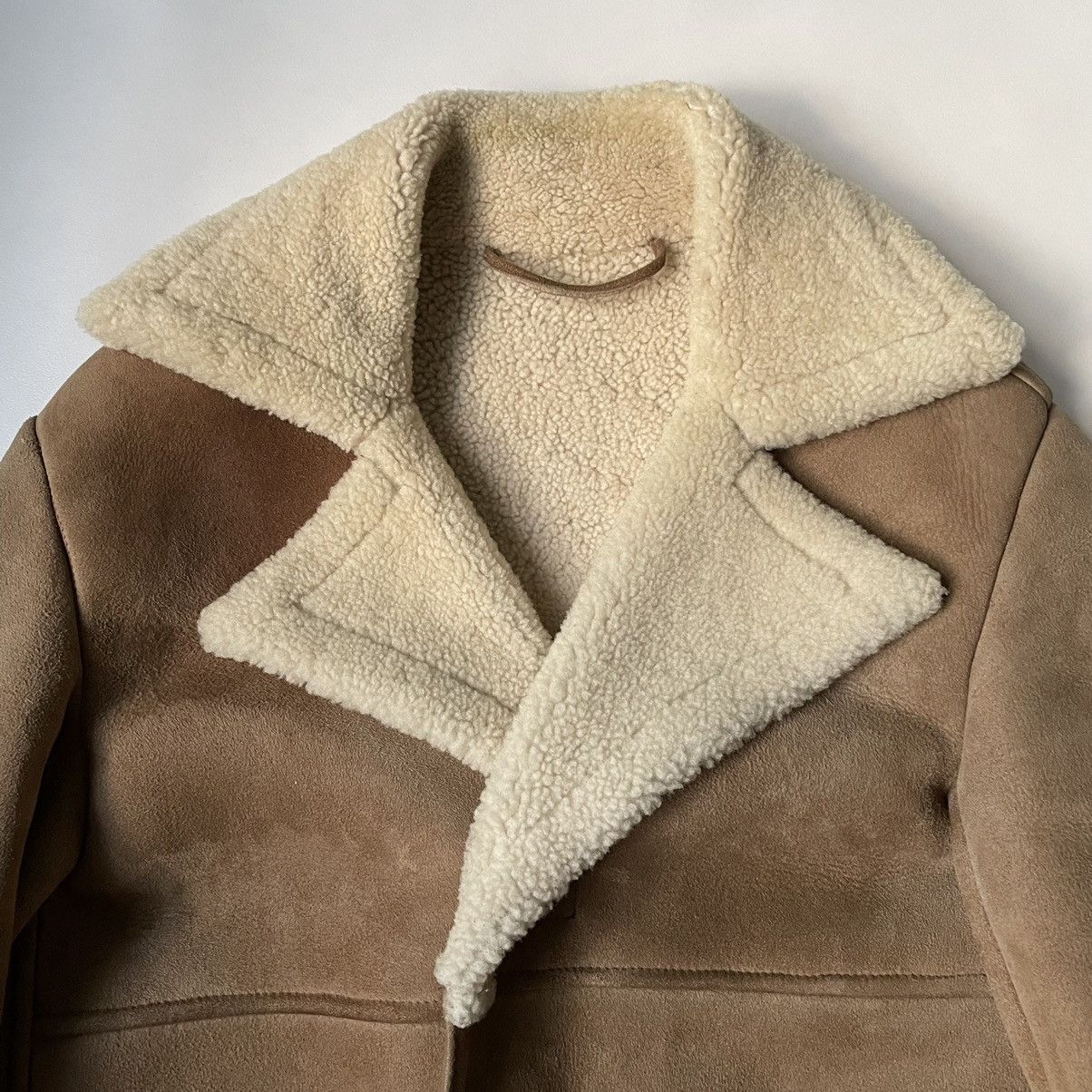 Maison Margiela Early 2000’s Tan Shearling Overcoat Size US M / EU 48-50 / 2 - 3 Thumbnail