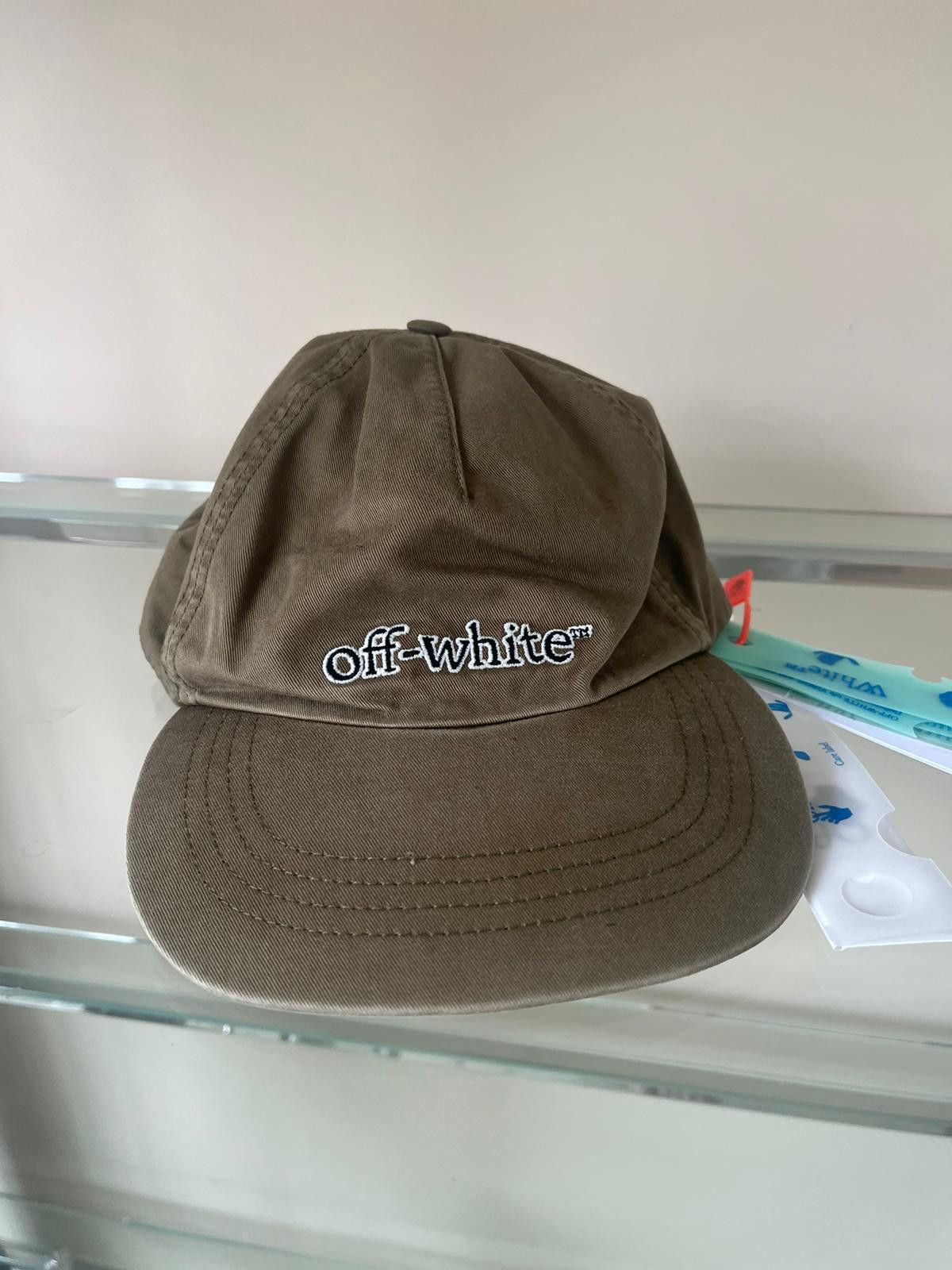 Off-White Slanted Logo Baseball Cap in Green Size ONE SIZE - 2 Thumbnail