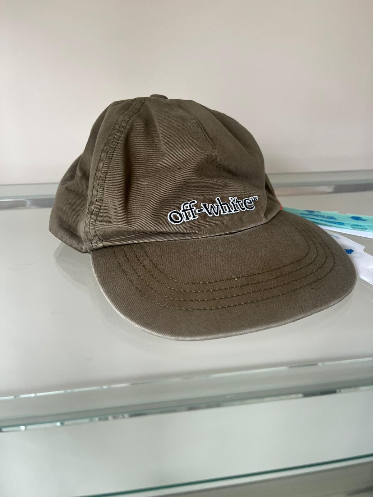 Off-White Slanted Logo Baseball Cap in Green Size ONE SIZE - 5 Thumbnail