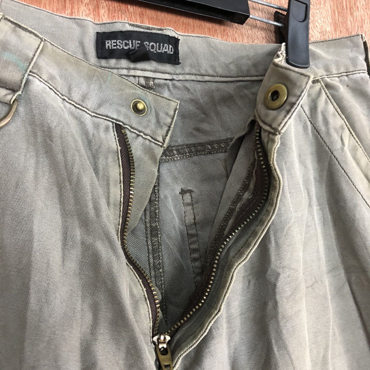 Japanese Brand DLL Resque Squad distressed cargo multipocket pants #c666 Size US 28 / EU 44 - 8 Thumbnail