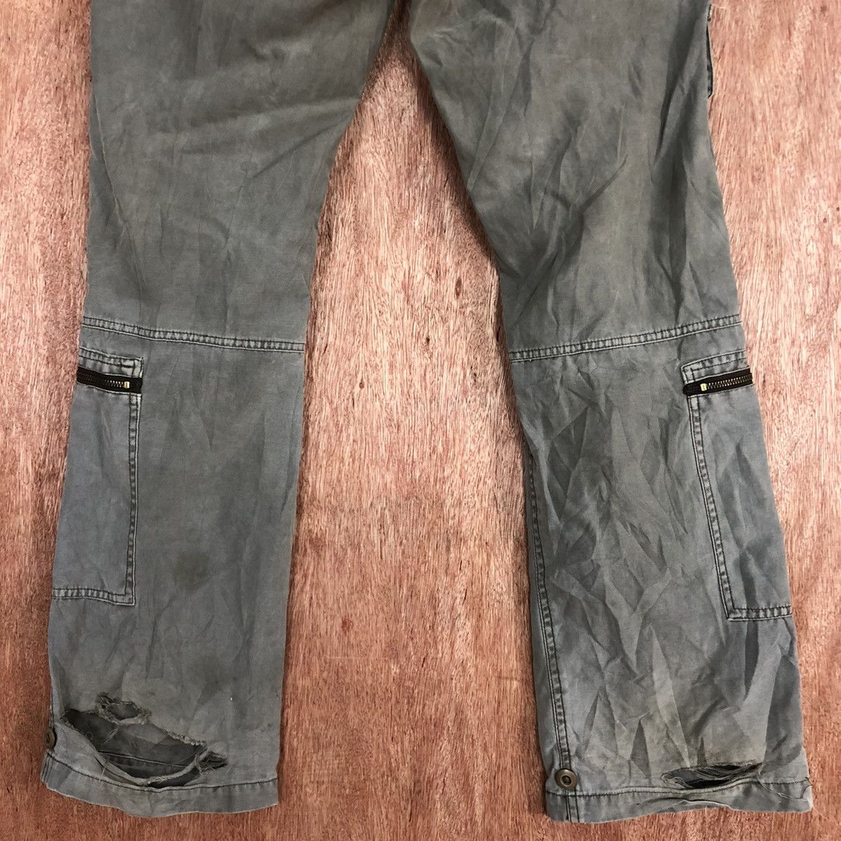 Japanese Brand DLL Resque Squad distressed cargo multipocket pants #c666 Size US 28 / EU 44 - 11 Thumbnail