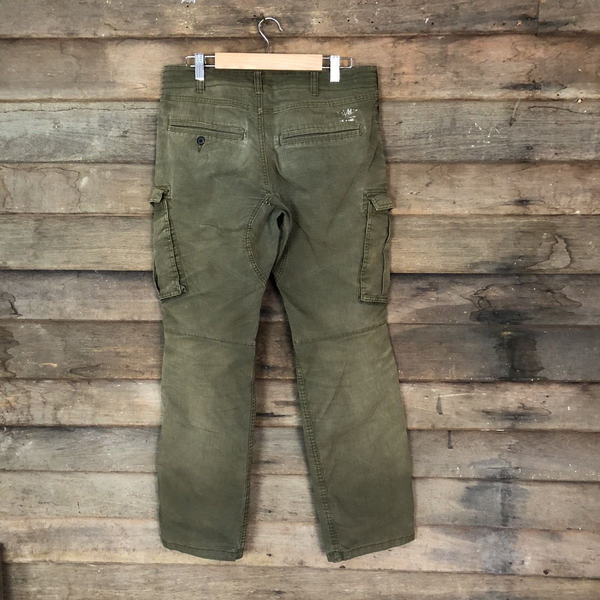 Japanese Brand Geride japan multipocket utility Green Cargo Pants #7051 Size US 31 - 11 Thumbnail
