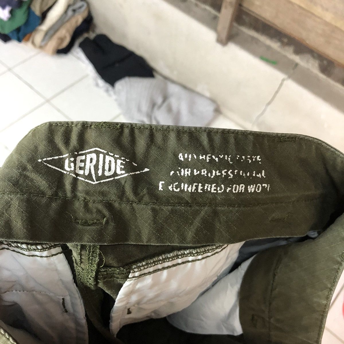 Japanese Brand Geride japan multipocket utility Green Cargo Pants #7051 Size US 31 - 16 Thumbnail