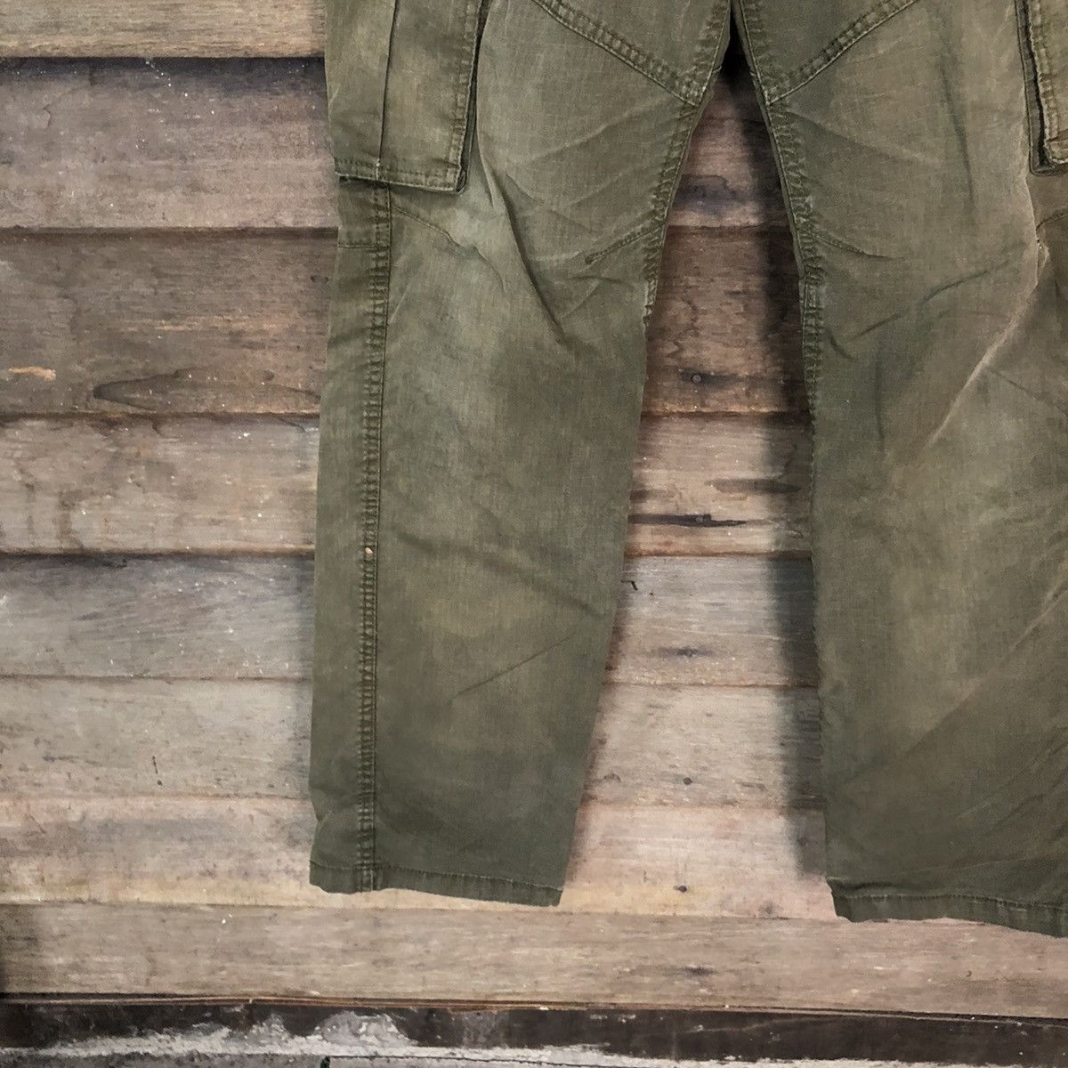 Japanese Brand Geride japan multipocket utility Green Cargo Pants #7051 Size US 31 - 8 Thumbnail