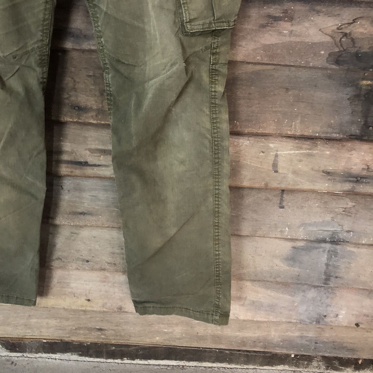 Japanese Brand Geride japan multipocket utility Green Cargo Pants #7051 Size US 31 - 9 Thumbnail