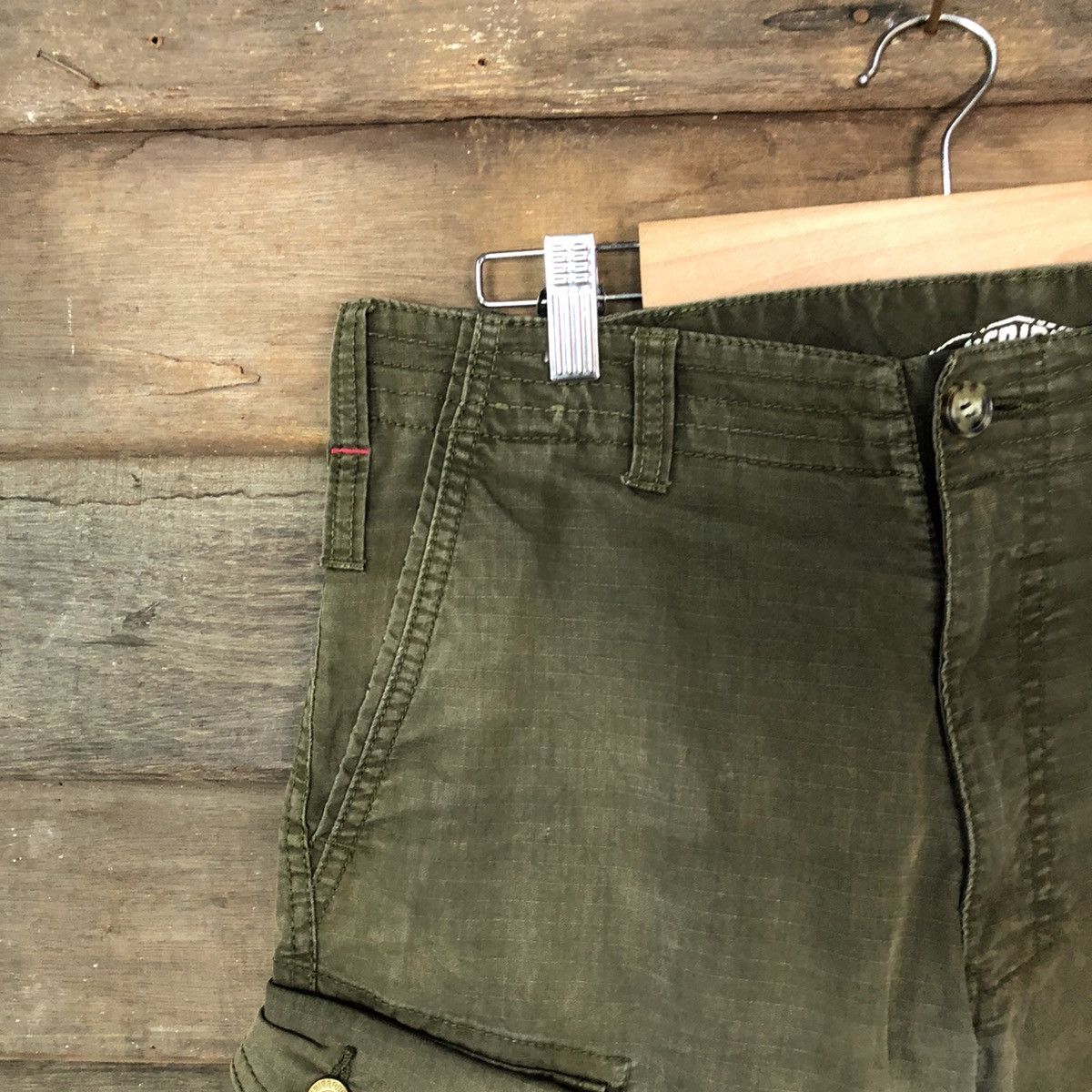 Japanese Brand Geride japan multipocket utility Green Cargo Pants #7051 Size US 31 - 4 Thumbnail