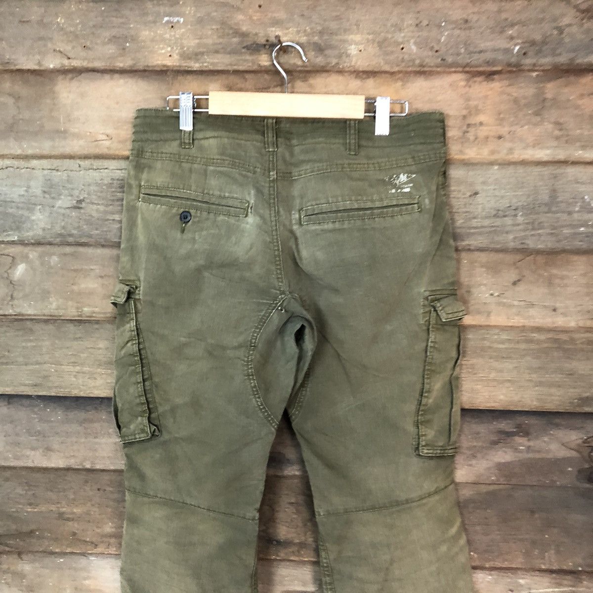 Japanese Brand Geride japan multipocket utility Green Cargo Pants #7051 Size US 31 - 12 Thumbnail