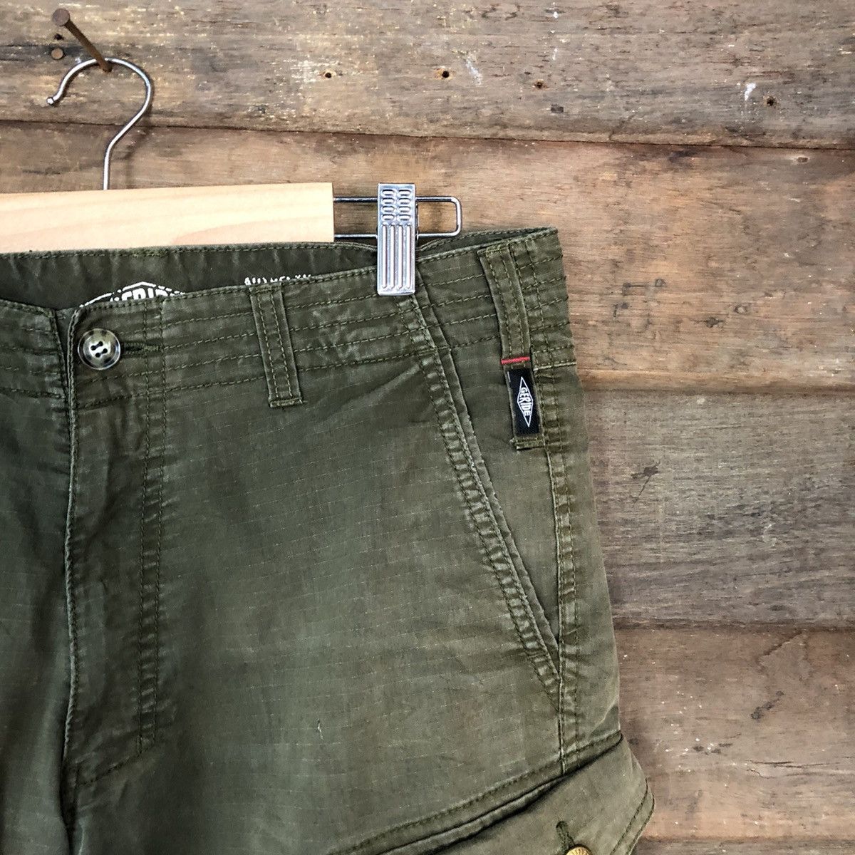 Japanese Brand Geride japan multipocket utility Green Cargo Pants #7051 Size US 31 - 5 Thumbnail