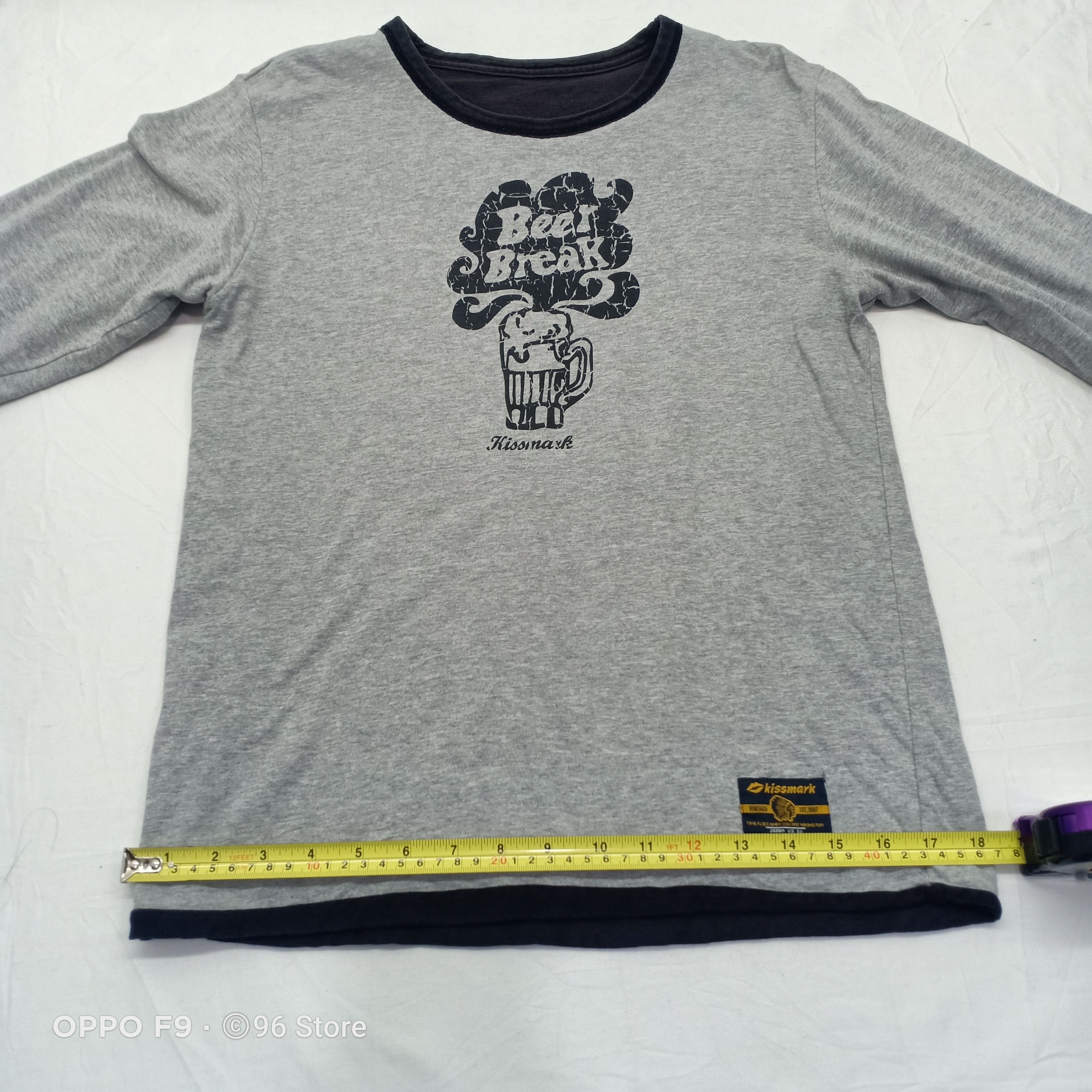 Japanese Brand Japanese Kissmark Riversible Longsleeve crewneck Size US S / EU 44-46 / 1 - 9 Thumbnail