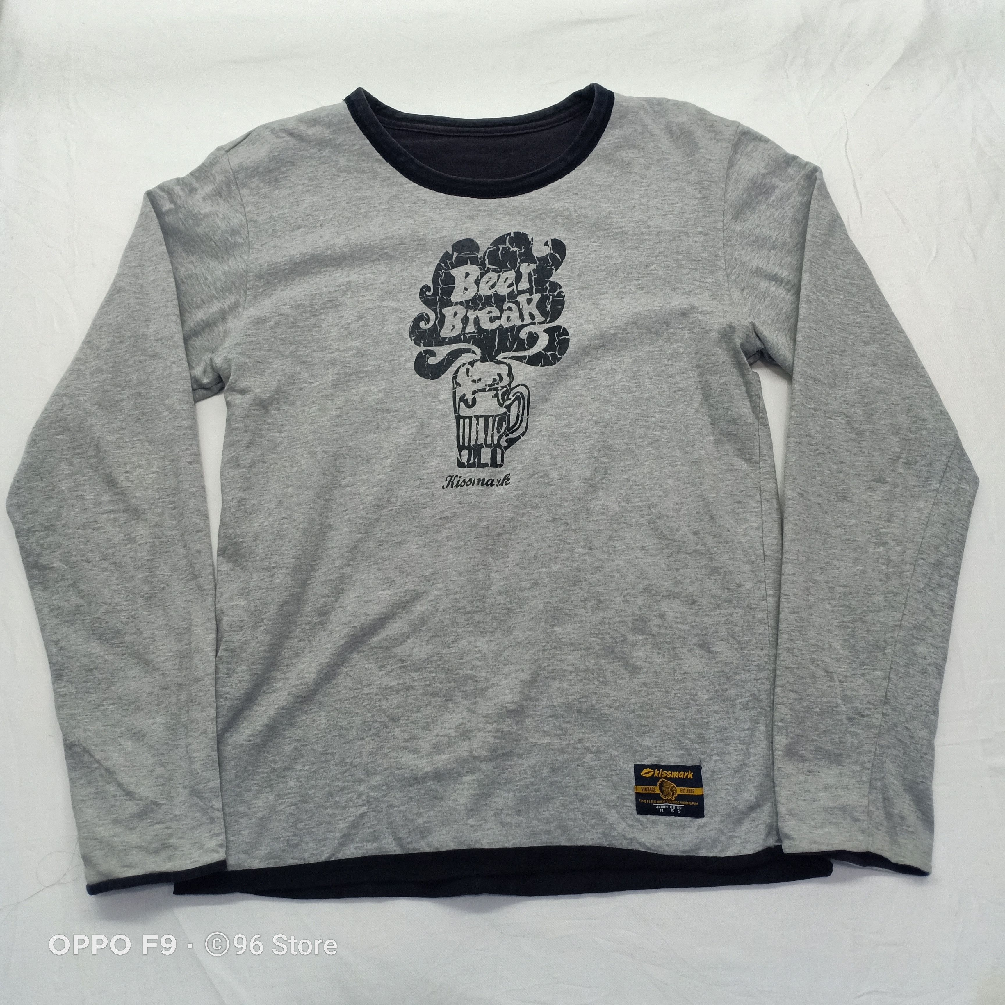 Japanese Brand Japanese Kissmark Riversible Longsleeve crewneck Size US S / EU 44-46 / 1 - 2 Thumbnail