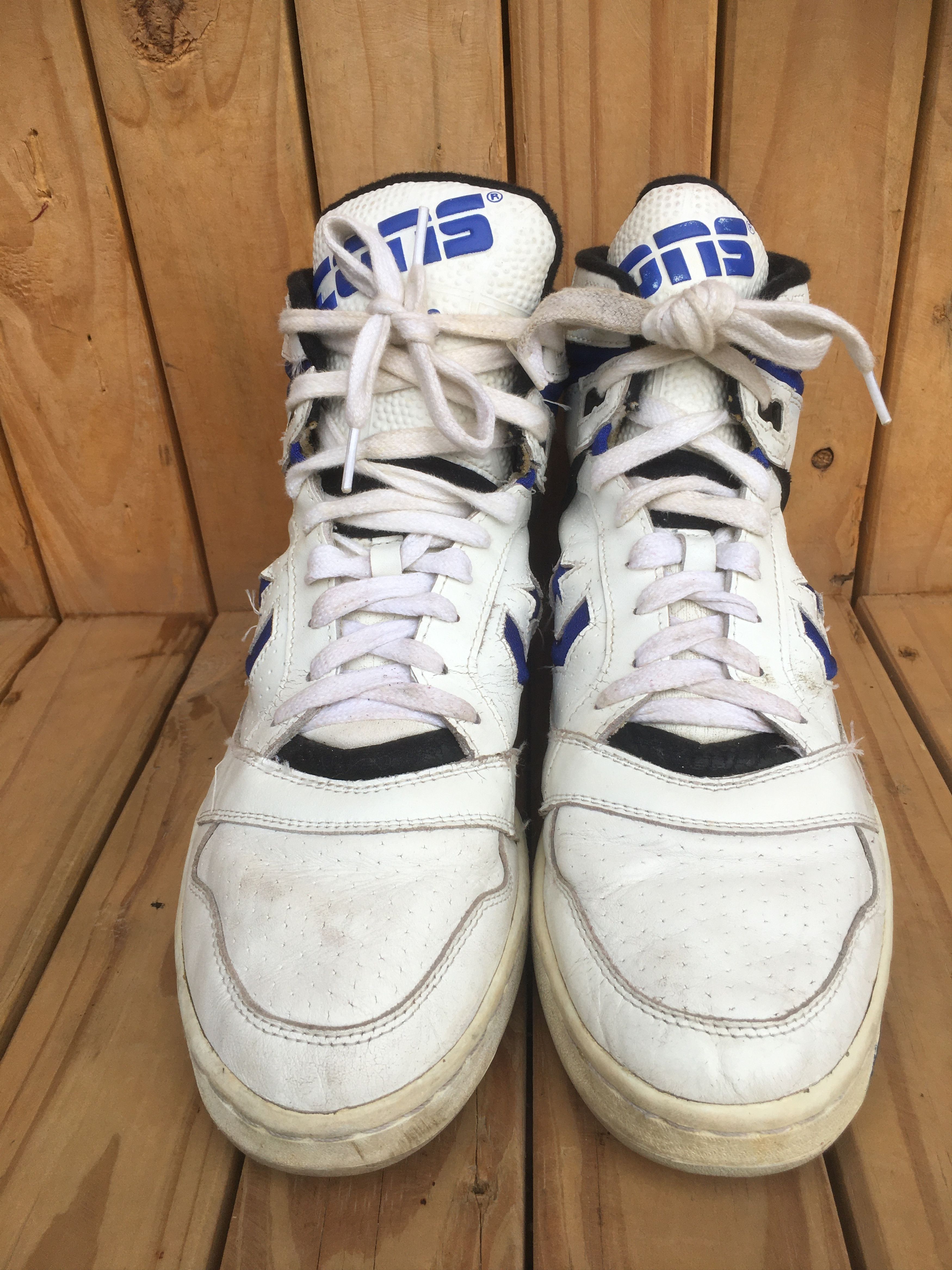 Converse Vintage VTG 90s CONVERSE CONS ERX 150 White blue Hi Top Sneakers Grailed