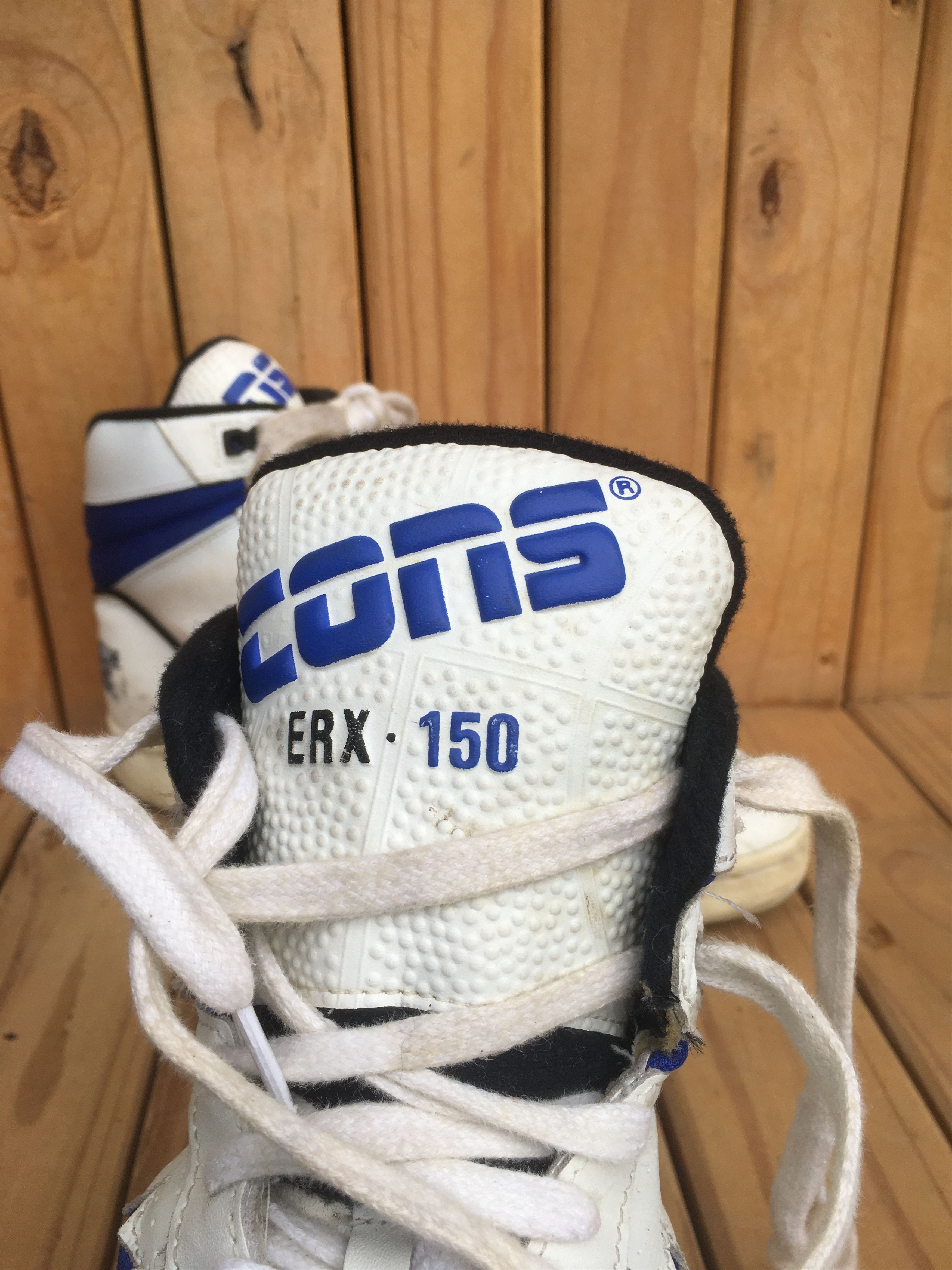 Converse Vintage VTG 90s CONVERSE CONS ERX 150 White blue Hi Top Sneakers Grailed