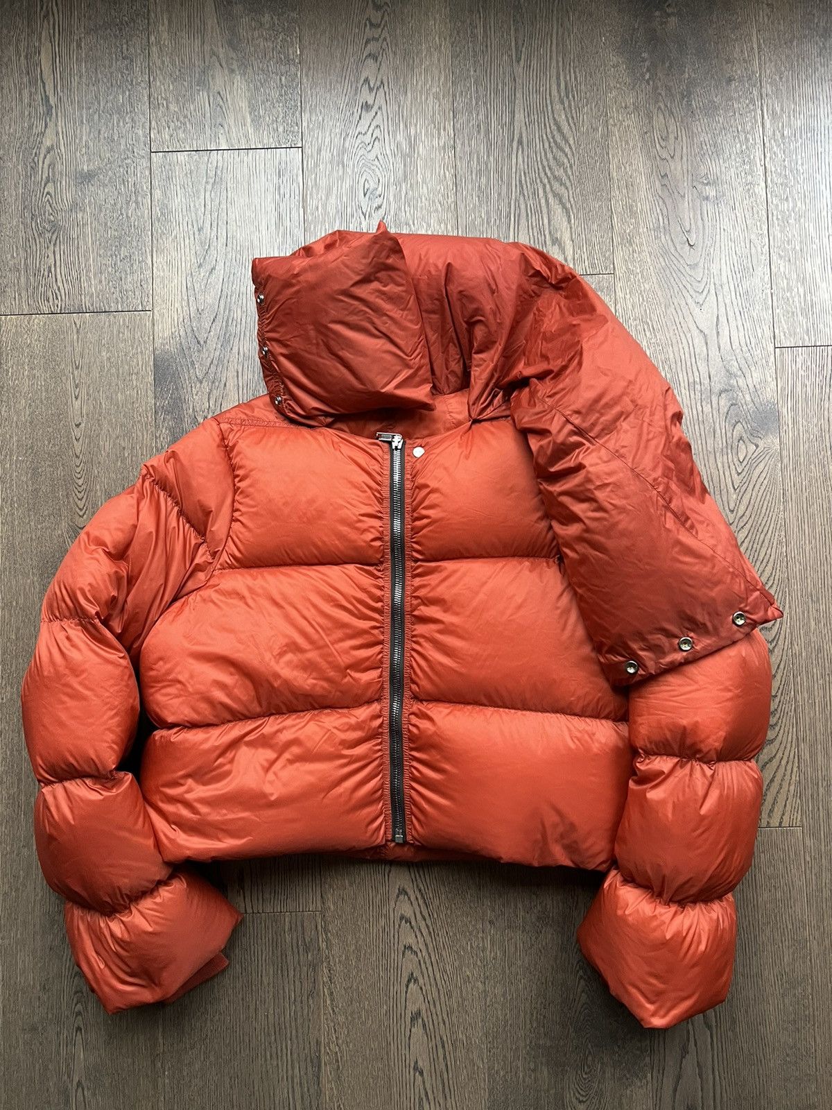 Rick Owens Cropped Funnel Neck Tonopa Down Puffer Jacket Size US S / EU 44-46 / 1 - 3 Thumbnail