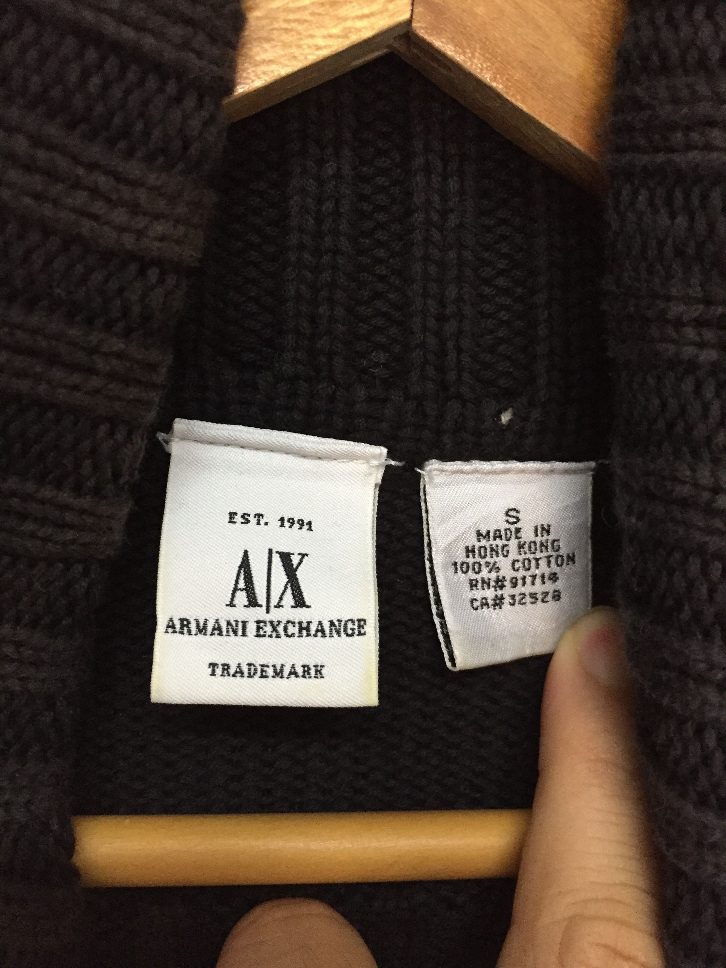 Armani Exchange 90's Armani logo intarsia knit logo crop Size S / US 4 / IT 40 - 9 Thumbnail
