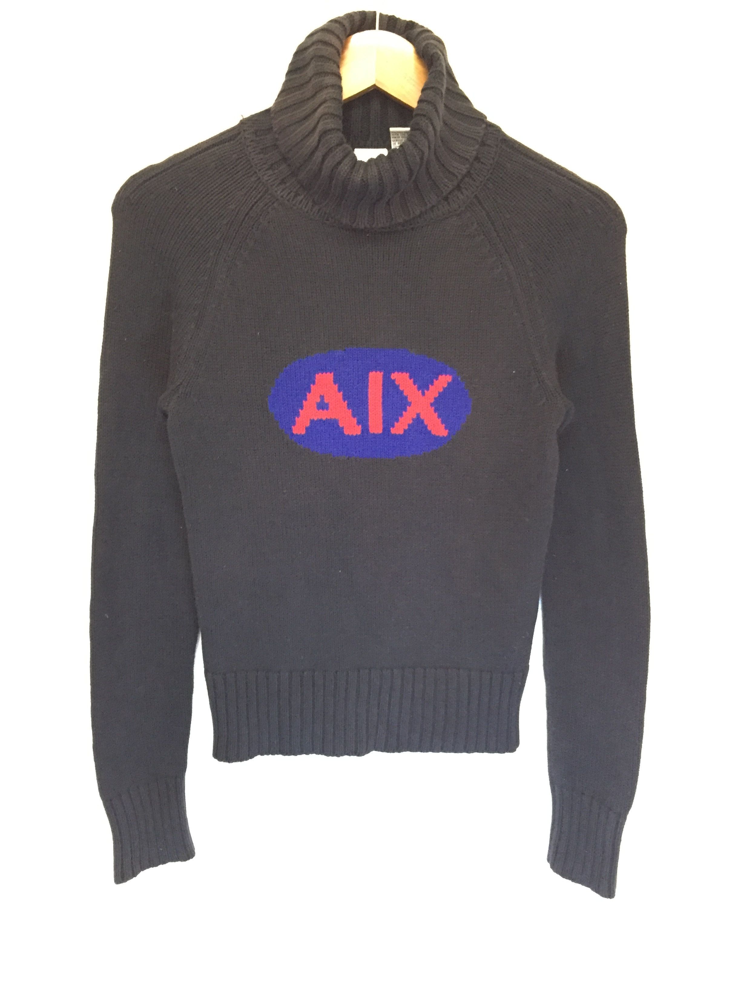 Armani Exchange 90's Armani logo intarsia knit logo crop Size S / US 4 / IT 40 - 2 Thumbnail