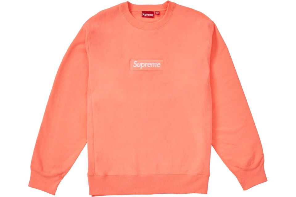 image of Supreme Box Logo Crewneck Fluorescent Pink, Men's (Size XL)