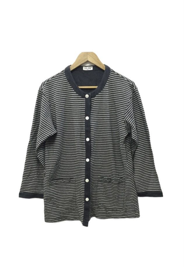 Celine × Vintage CELINE Paris stripe Sweater Cardigan Size M / US 6-8 / IT 42-44 - 1 Thumbnail