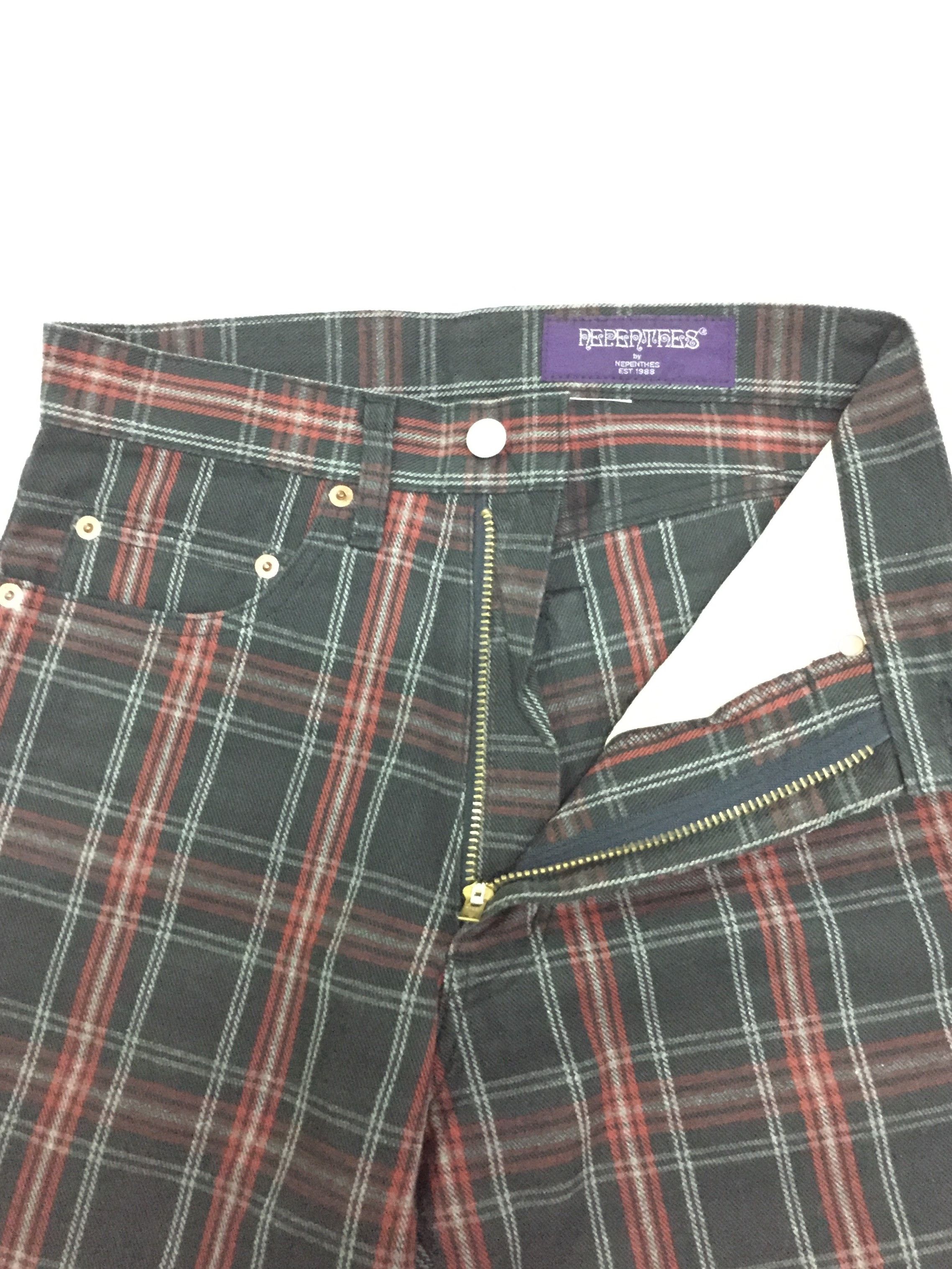 Needles 90s Nepenthes Purple Label tartan denim Size US 28 / EU 44 - 3 Thumbnail
