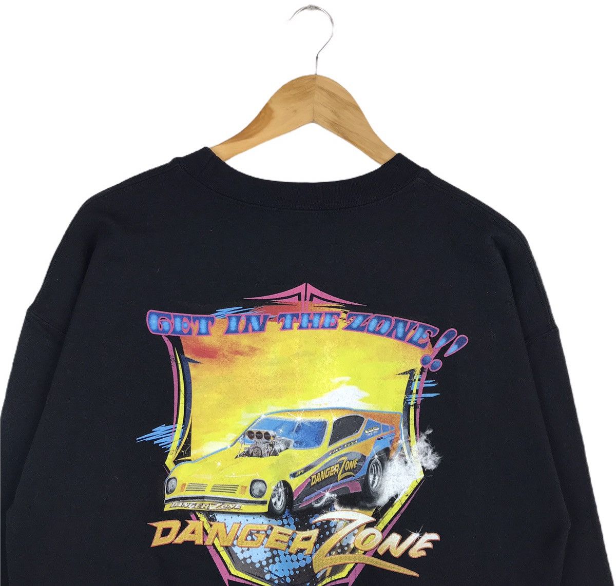 Gildan Vintage Y2K Danger Zone Racing Car Sweatshirt Pullover Size US L / EU 52-54 / 3 - 2 Thumbnail