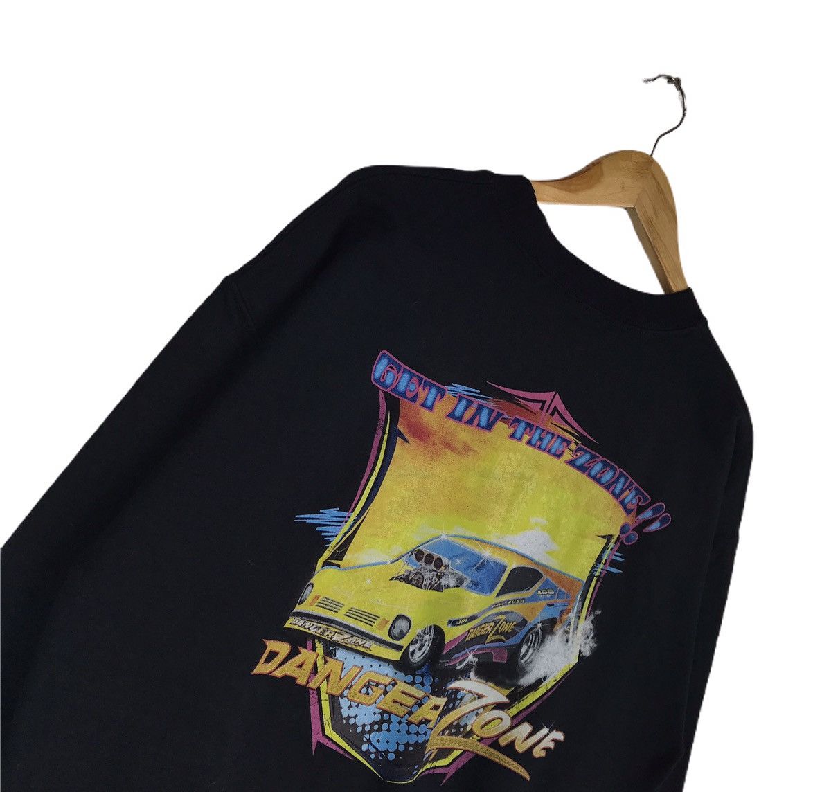 Gildan Vintage Y2K Danger Zone Racing Car Sweatshirt Pullover Size US L / EU 52-54 / 3 - 3 Thumbnail