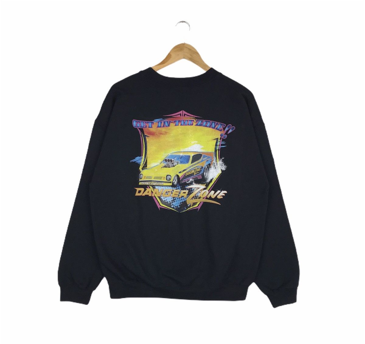 Gildan Vintage Y2K Danger Zone Racing Car Sweatshirt Pullover Size US L / EU 52-54 / 3 - 1 Thumbnail