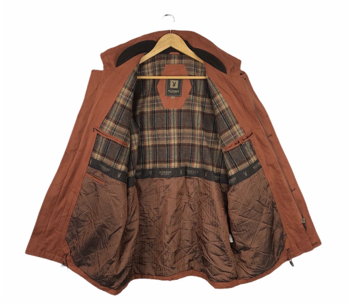 Playboy Vintage Playboy Sport Tartan Monogram Inside Zip Up Jacket Size US L / EU 52-54 / 3 - 6 Thumbnail