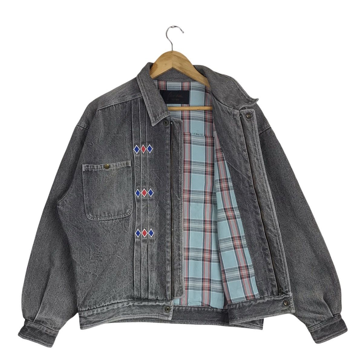 Japanese Brand Vintage Japanese Brand Boro Shashiko Denim Trucker Jacket Size US M / EU 48-50 / 2 - 7 Thumbnail