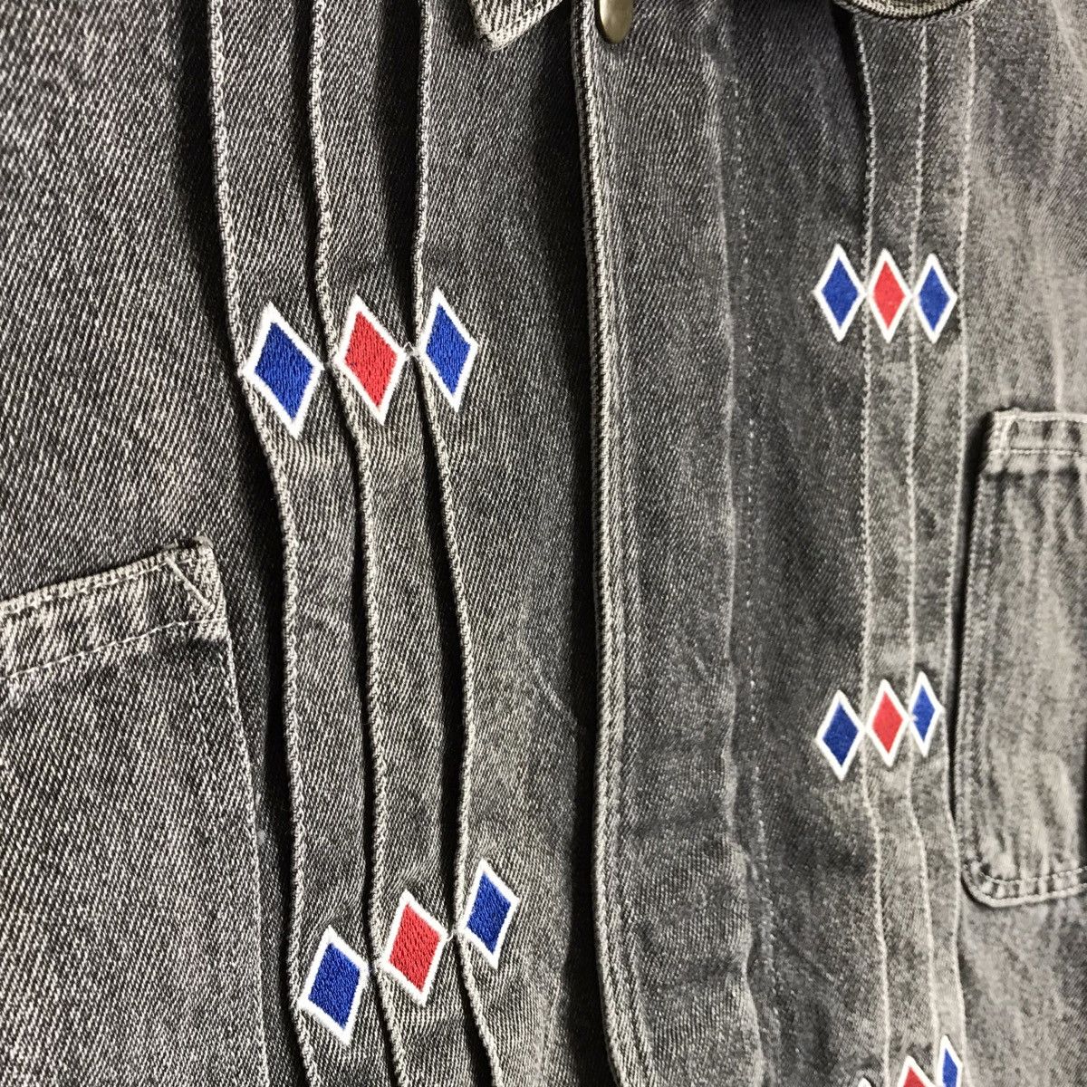 Japanese Brand Vintage Japanese Brand Boro Shashiko Denim Trucker Jacket Size US M / EU 48-50 / 2 - 10 Thumbnail