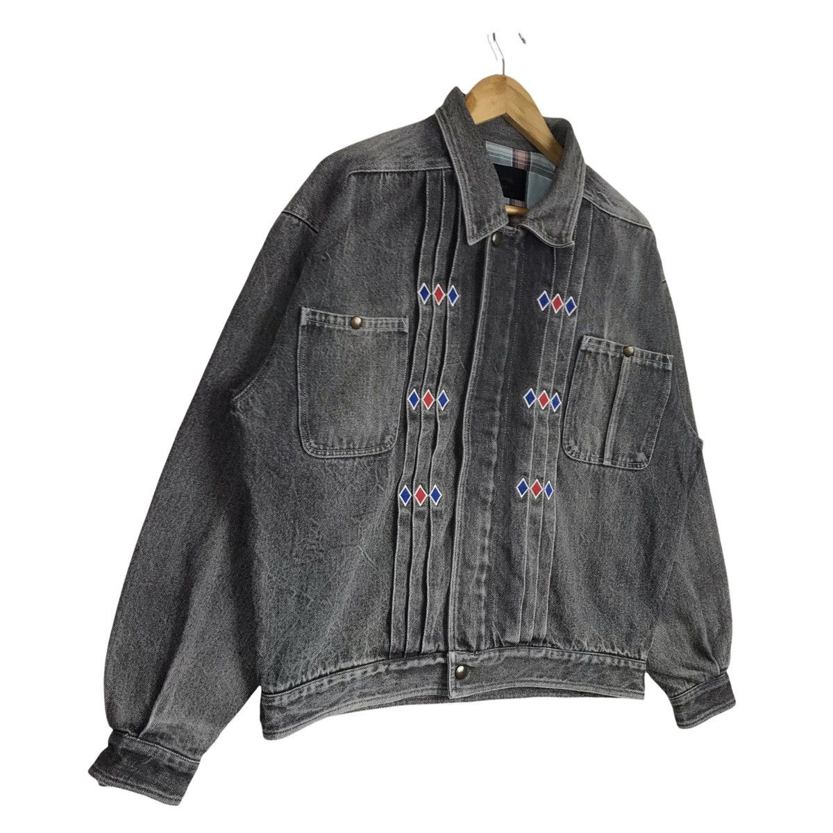 Japanese Brand Vintage Japanese Brand Boro Shashiko Denim Trucker Jacket Size US M / EU 48-50 / 2 - 3 Thumbnail