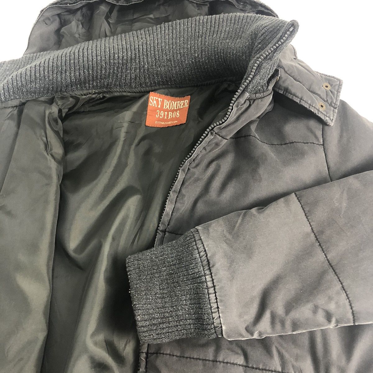 Japanese Brand Sky Bomber Faded Black Hoodie Bomber Jacket Size US M / EU 48-50 / 2 - 13 Thumbnail