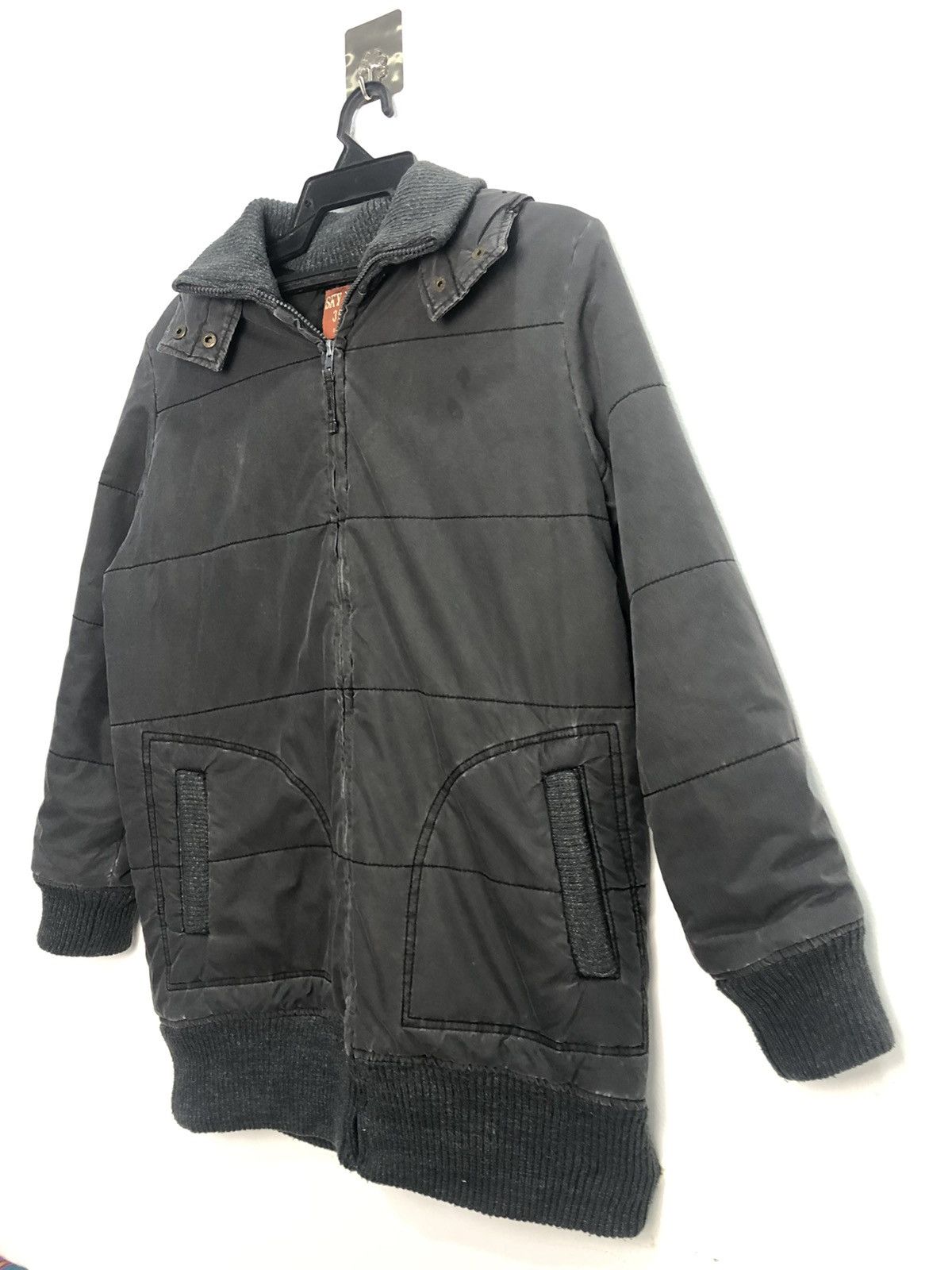 Japanese Brand Sky Bomber Faded Black Hoodie Bomber Jacket Size US M / EU 48-50 / 2 - 4 Thumbnail