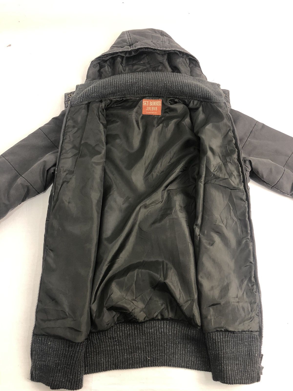 Japanese Brand Sky Bomber Faded Black Hoodie Bomber Jacket Size US M / EU 48-50 / 2 - 8 Thumbnail