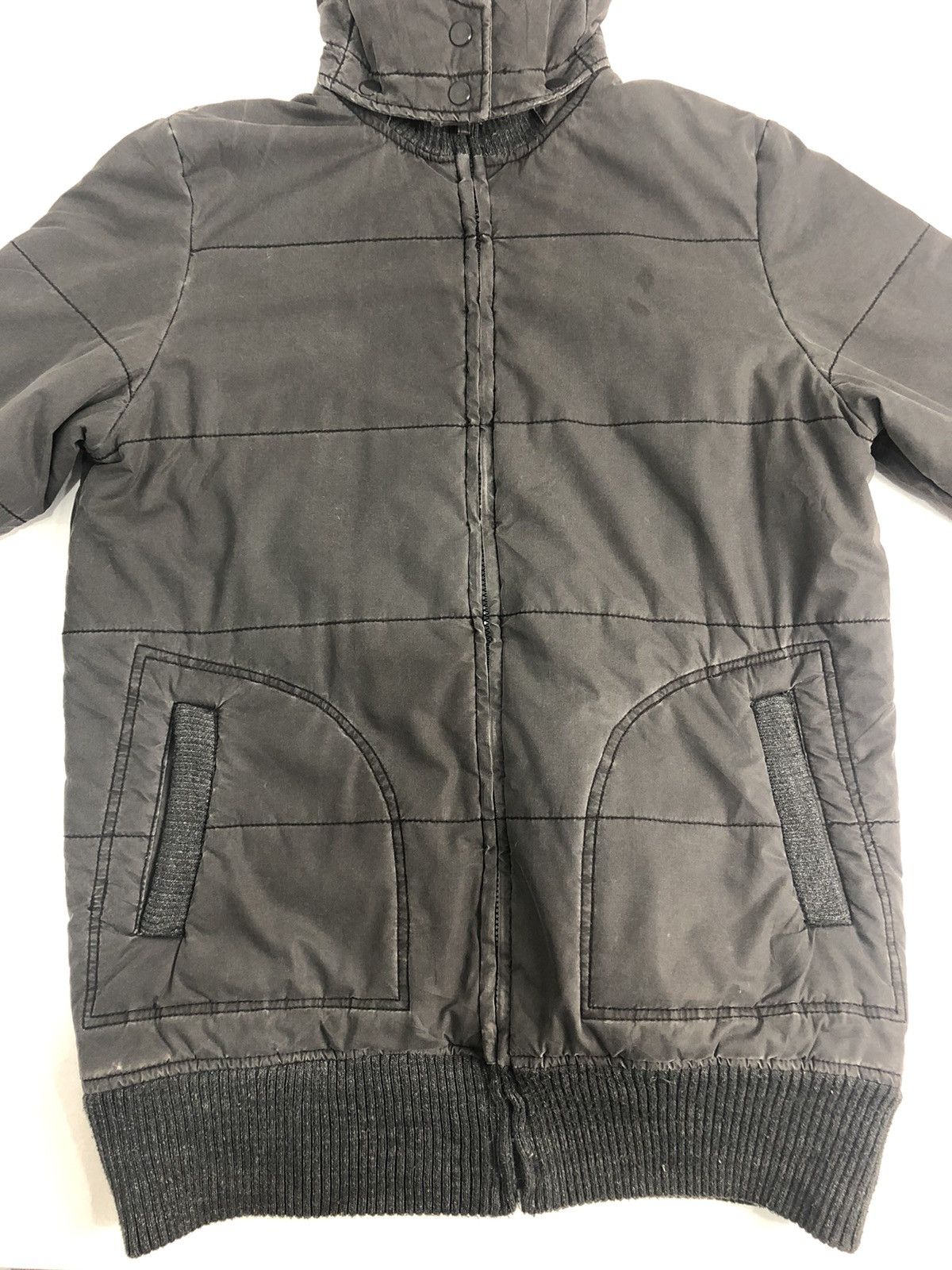 Japanese Brand Sky Bomber Faded Black Hoodie Bomber Jacket Size US M / EU 48-50 / 2 - 7 Thumbnail