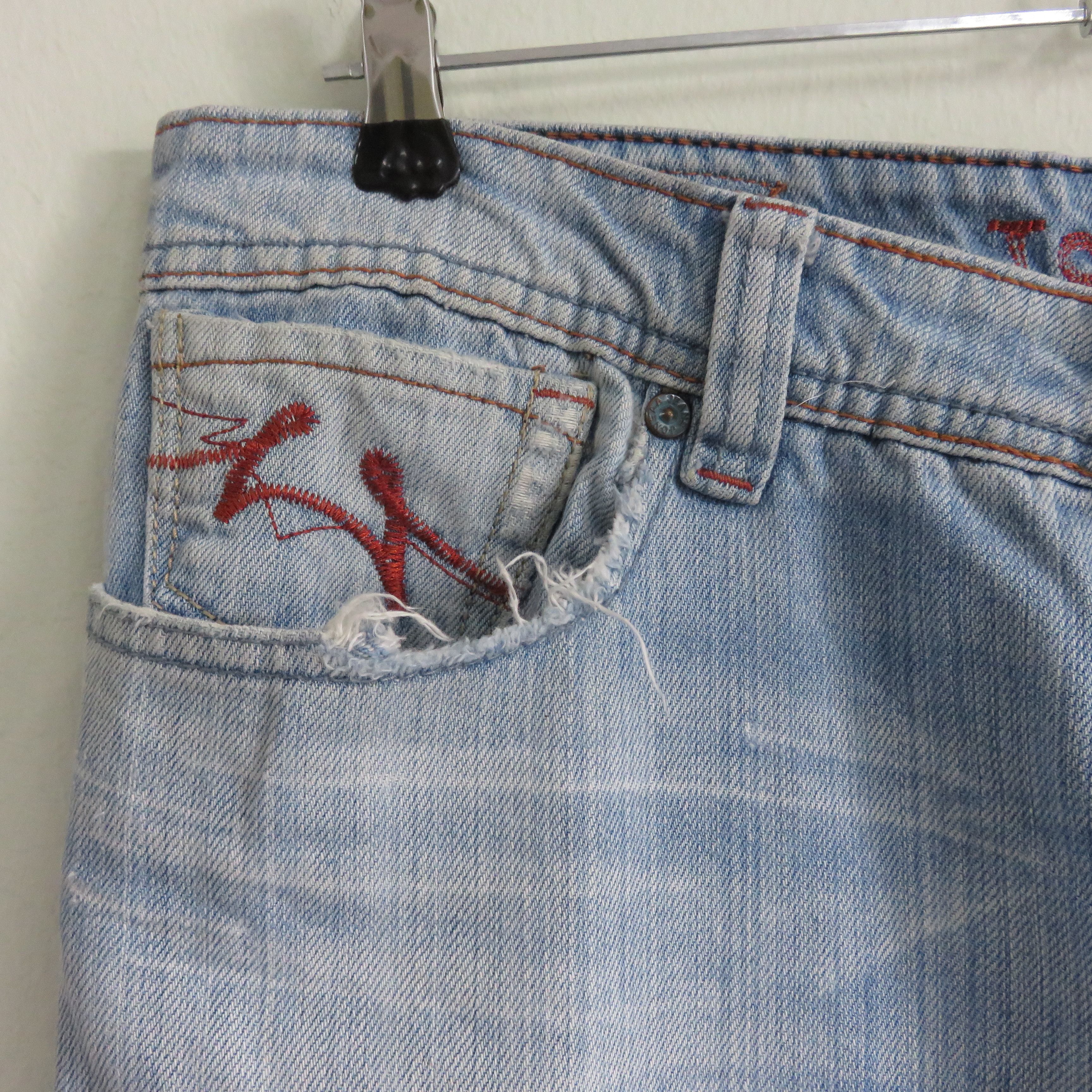 Japanese Brand Fire Sick Dope Punk Custom Printed Art Wash Denim Jeans Size US 32 / EU 48 - 7 Thumbnail
