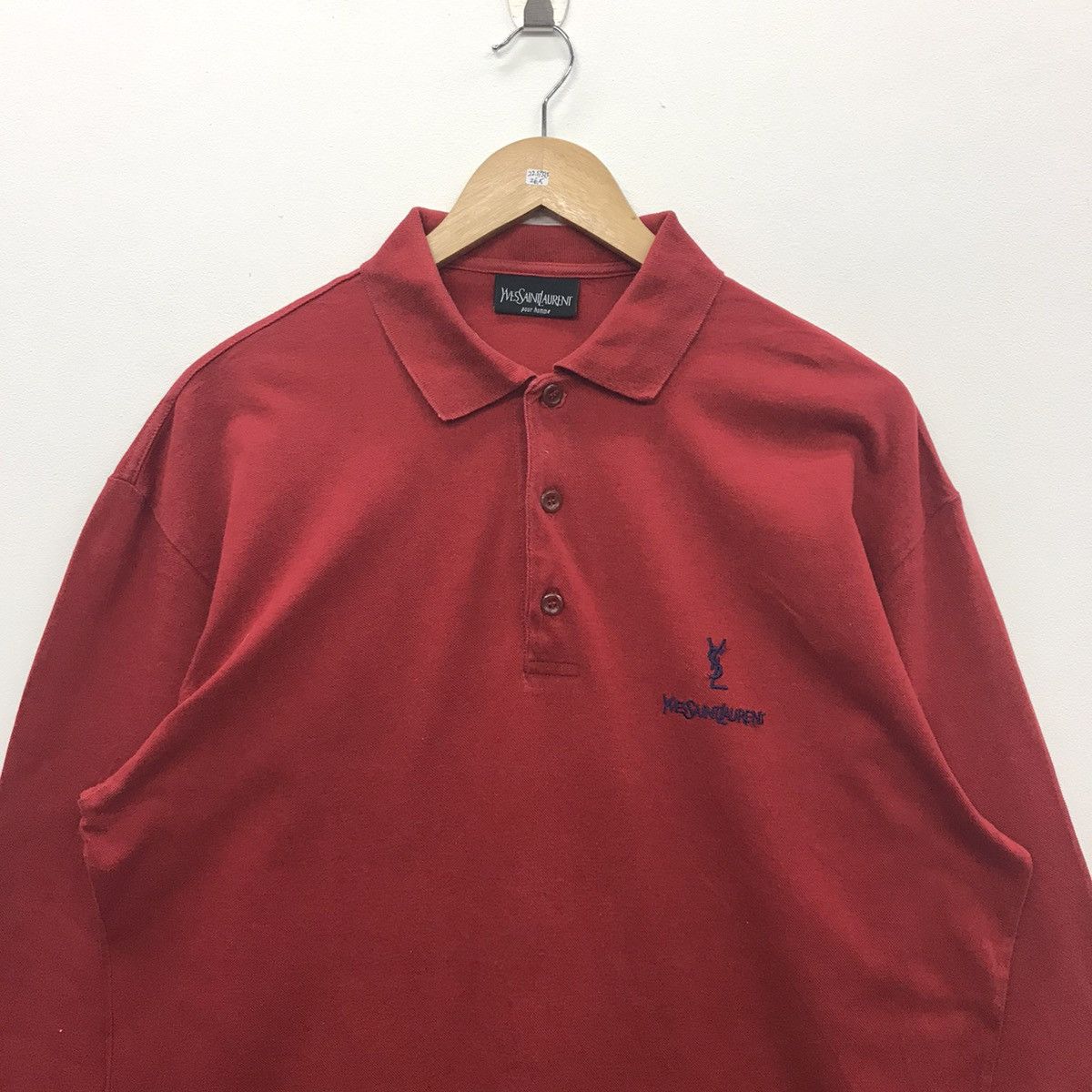 Vintage × Yves Saint Laurent *Rare!! Vintage Yves Saint Laurent Pour Homme Polo Tee Size US XL / EU 56 / 4 - 2 Thumbnail