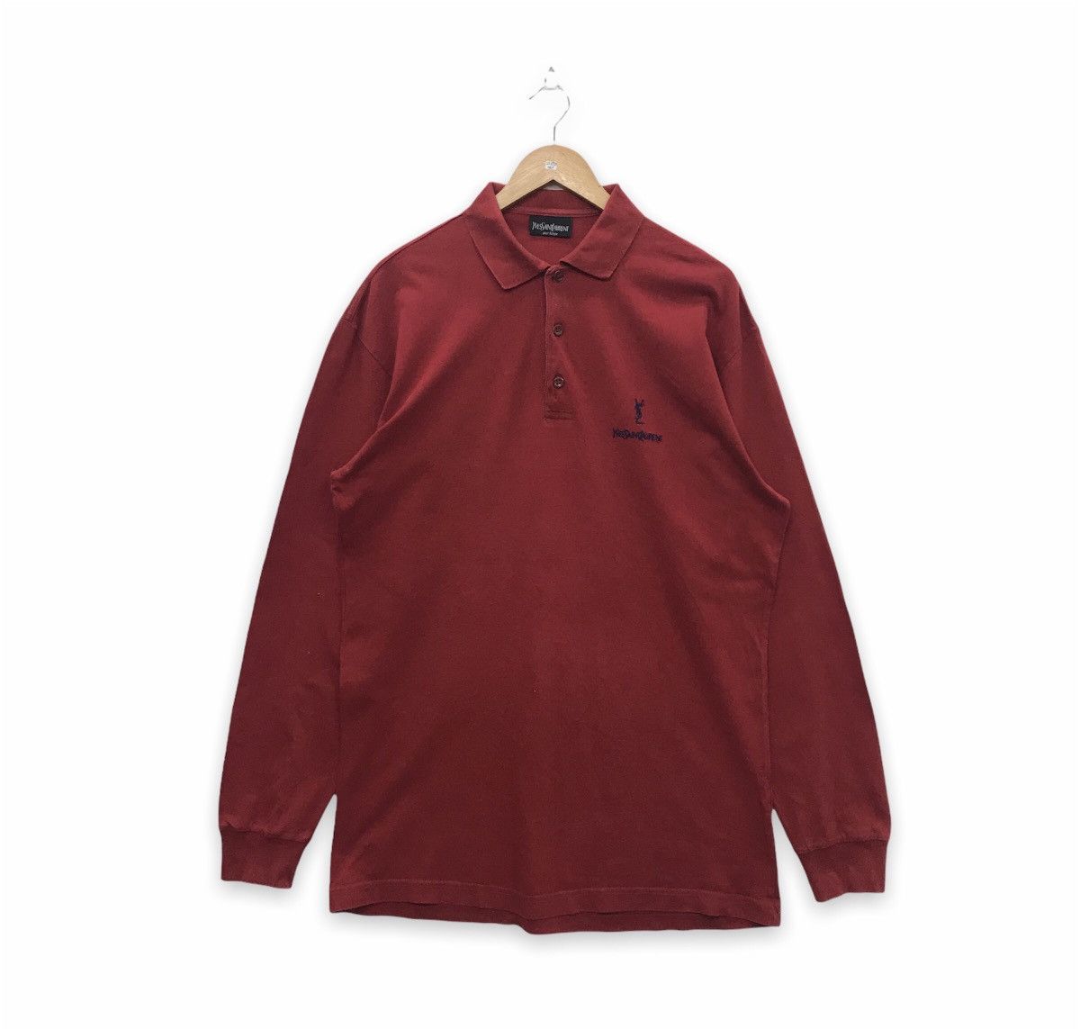 Vintage × Yves Saint Laurent *Rare!! Vintage Yves Saint Laurent Pour Homme Polo Tee Size US XL / EU 56 / 4 - 1 Thumbnail