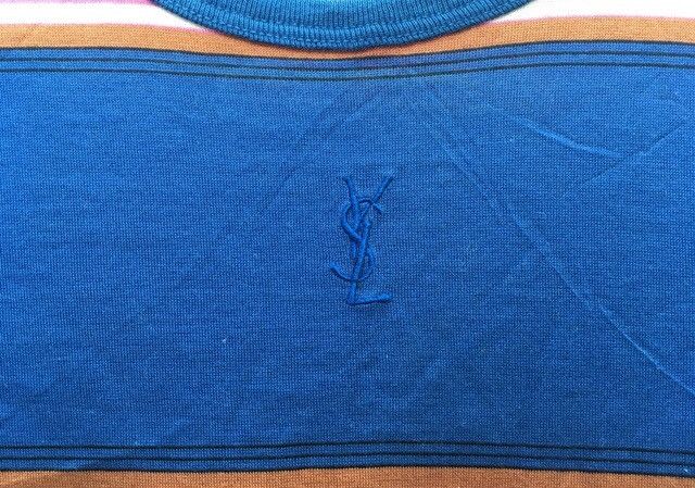Vintage × Yves Saint Laurent *YSL small logo stripes tees Size US XXS / EU 40 - 4 Thumbnail