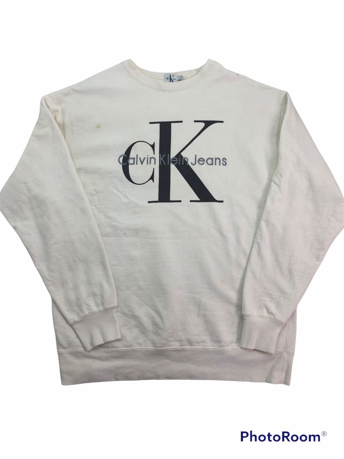 Calvin Klein Vintage Calvin Klein Big Logo Sweatshirt Size US M / EU 48-50 / 2 - 2 Thumbnail