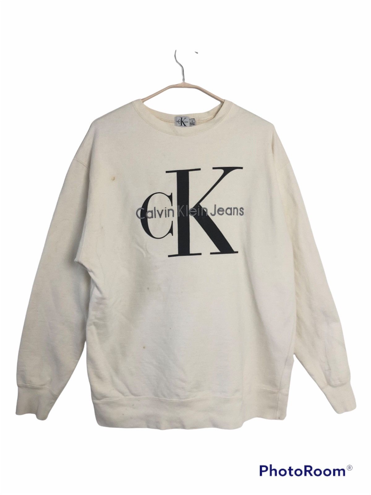 Calvin Klein Vintage Calvin Klein Big Logo Sweatshirt Size US M / EU 48-50 / 2 - 1 Thumbnail